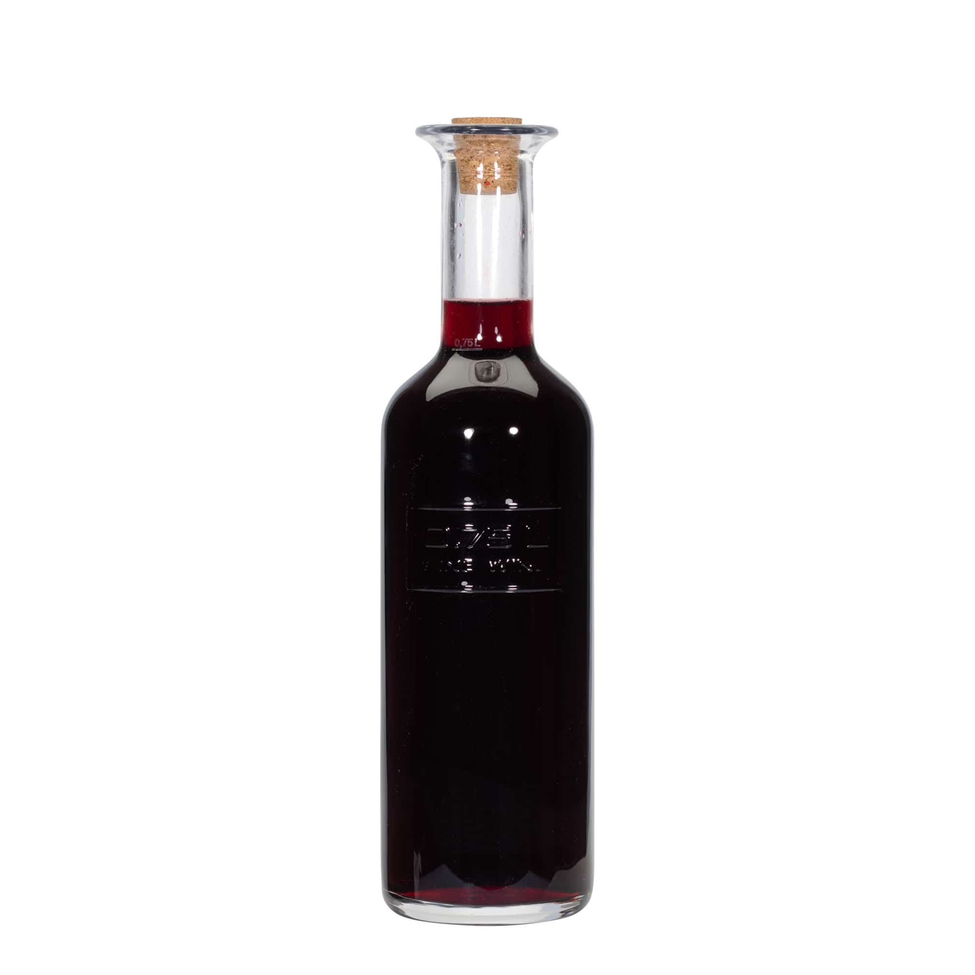 750 ml stiklinis butelis „Optima Fine Wine“, kamštis