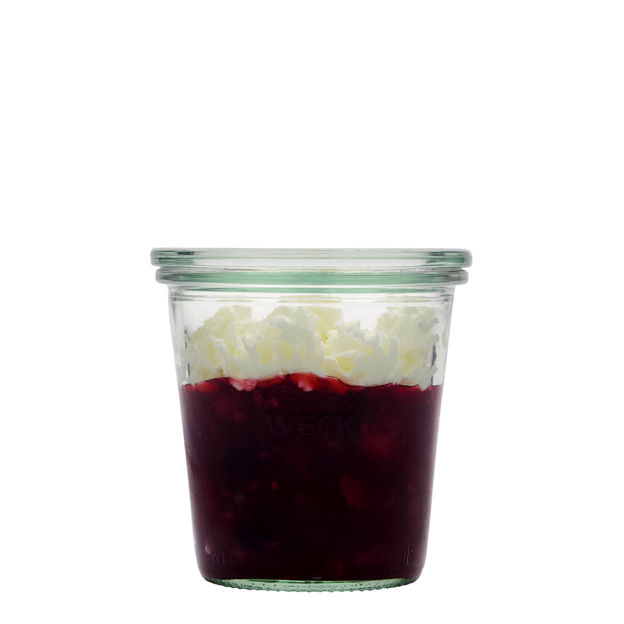290 ml WECK stiklainis su užlenkiamu kraštu, burnos forma: apvali 290 ml WECK stiklainis su užlenkiamu kraštu, burnos forma: apvali