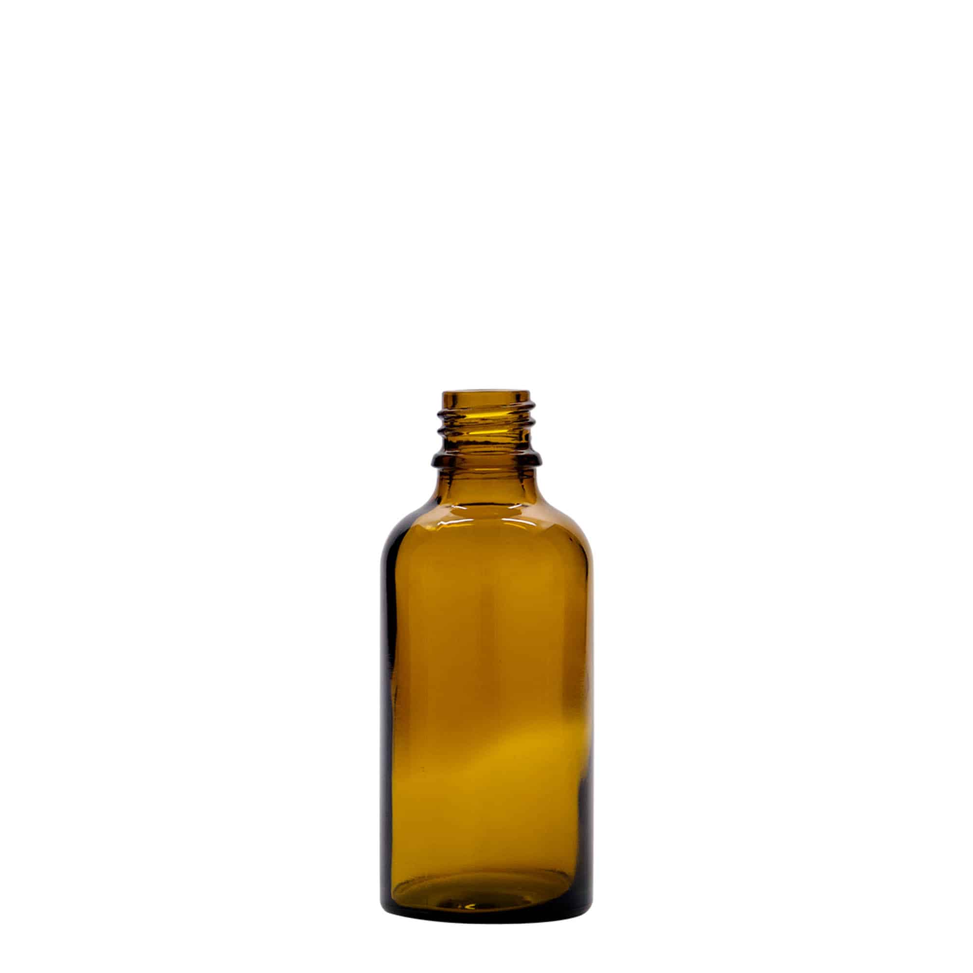 50 ml lašintuvo buteliukas medicinai, stiklas, ruda-raudona, burna: DIN 18 50 ml lašintuvo buteliukas medicinai, stiklas, ruda-raudona, burna: DIN 18