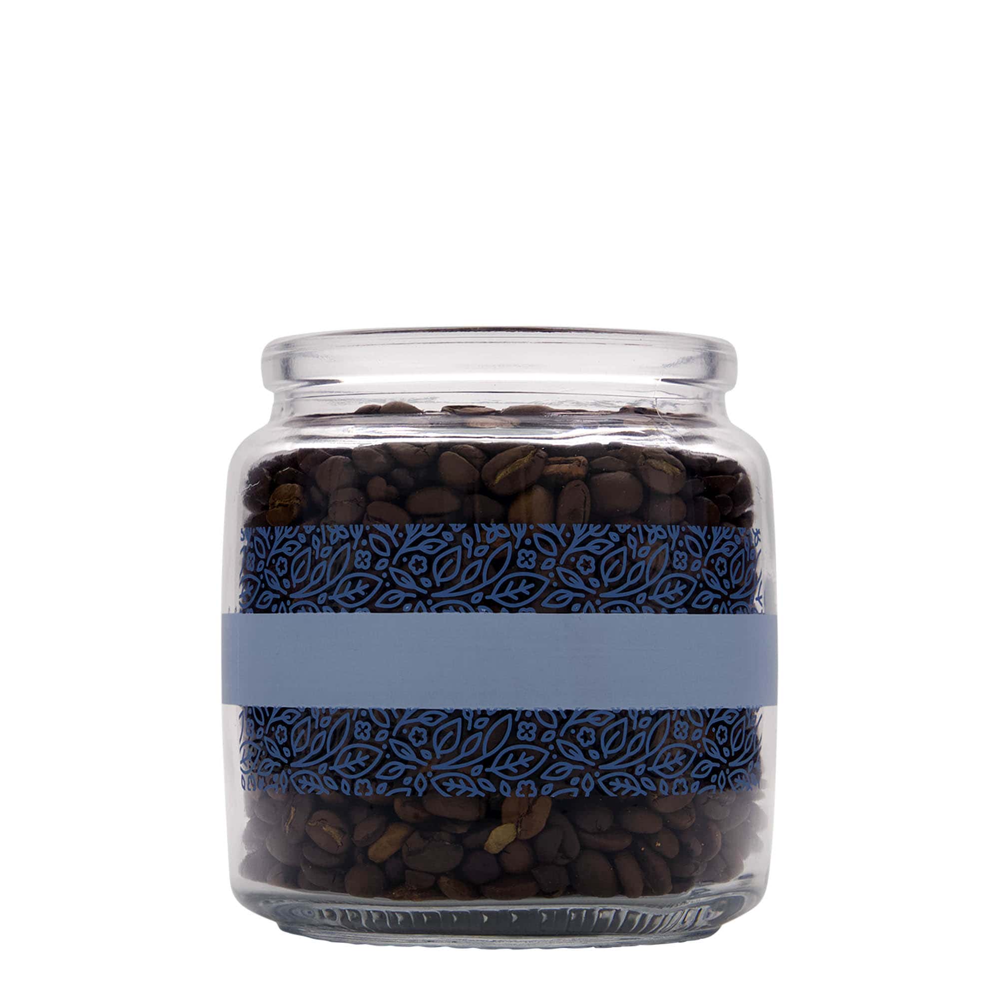 750 ml kamštinis stiklas „Giara“, motyvas: Naturalmente blu, burna: kamštis