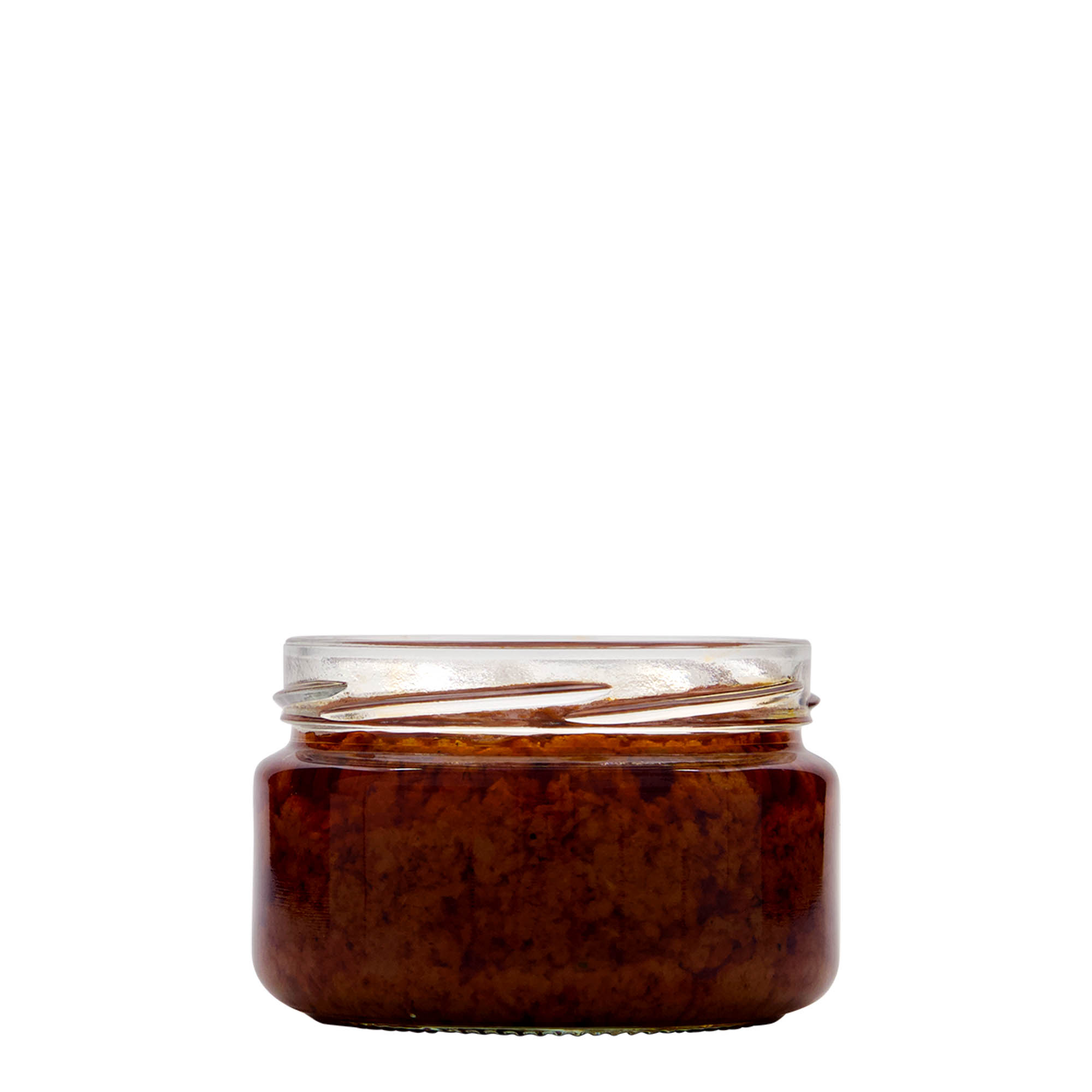 230 ml plokščias apvalus stiklas, burna: Twist-Off (TO 82)