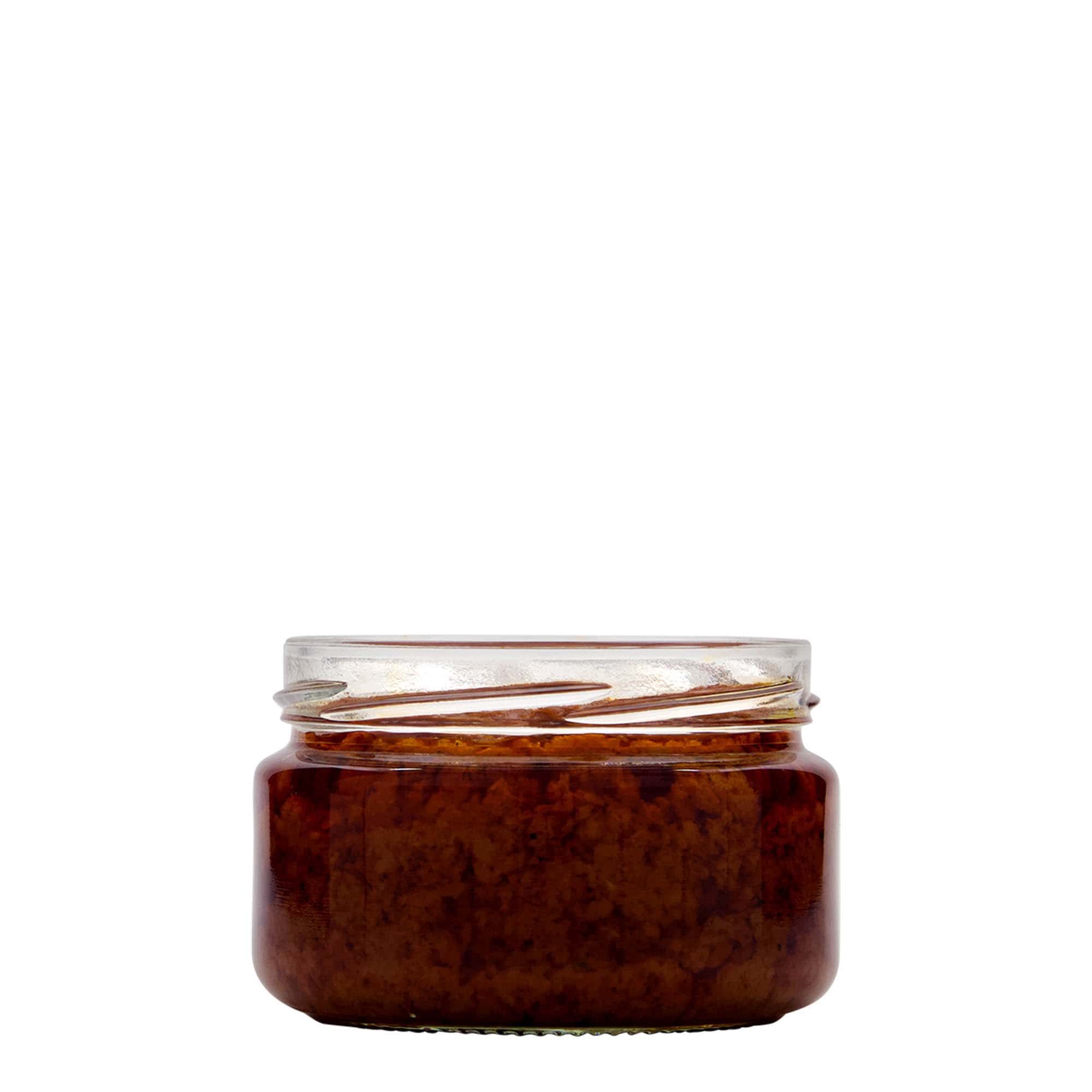 230 ml plokščias apvalus stiklas, burna: Twist-Off (TO 82)