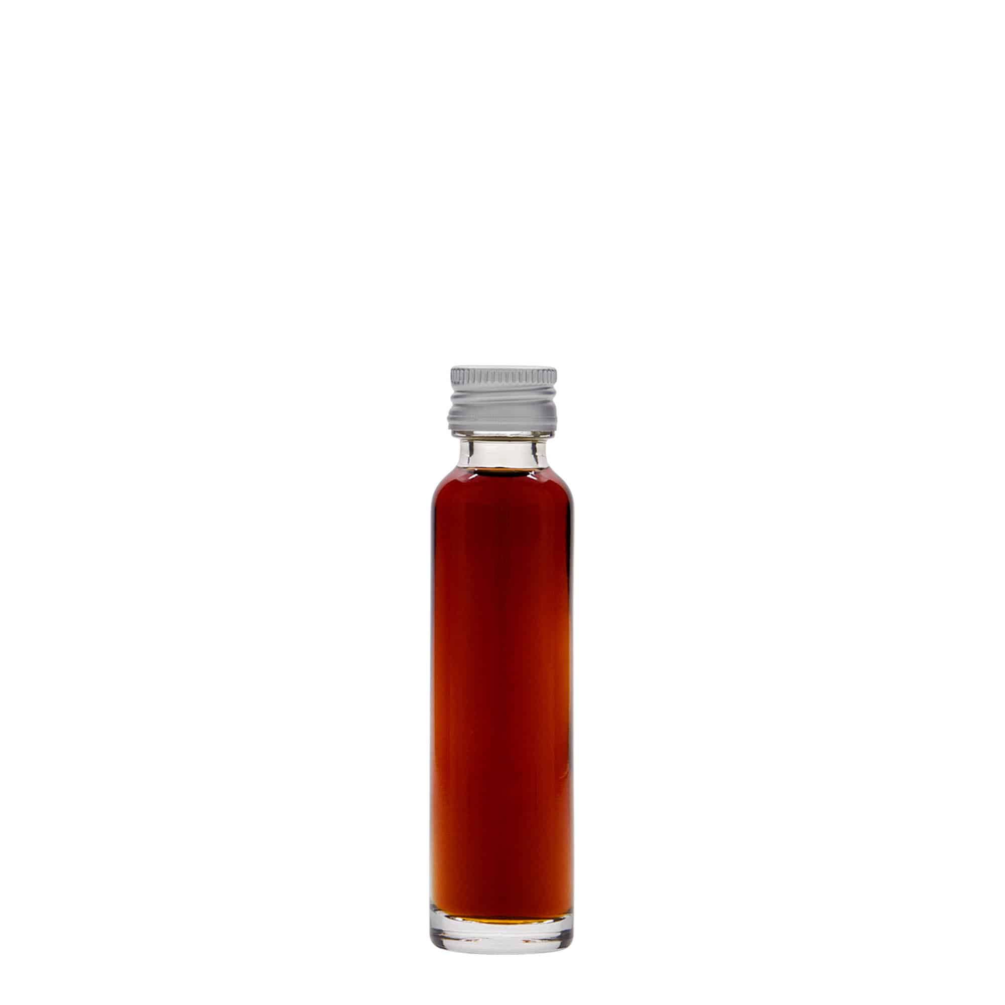 20 ml buteliukas su kamščiu, stiklas, burnos dalis: PP 18