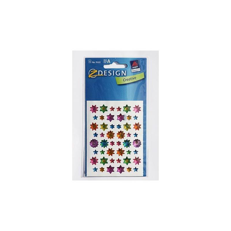 Zweckform lipdukai „Gelsterne“, plastikiniai, margi Zweckform lipdukai „Gelsterne“, plastikiniai, margi