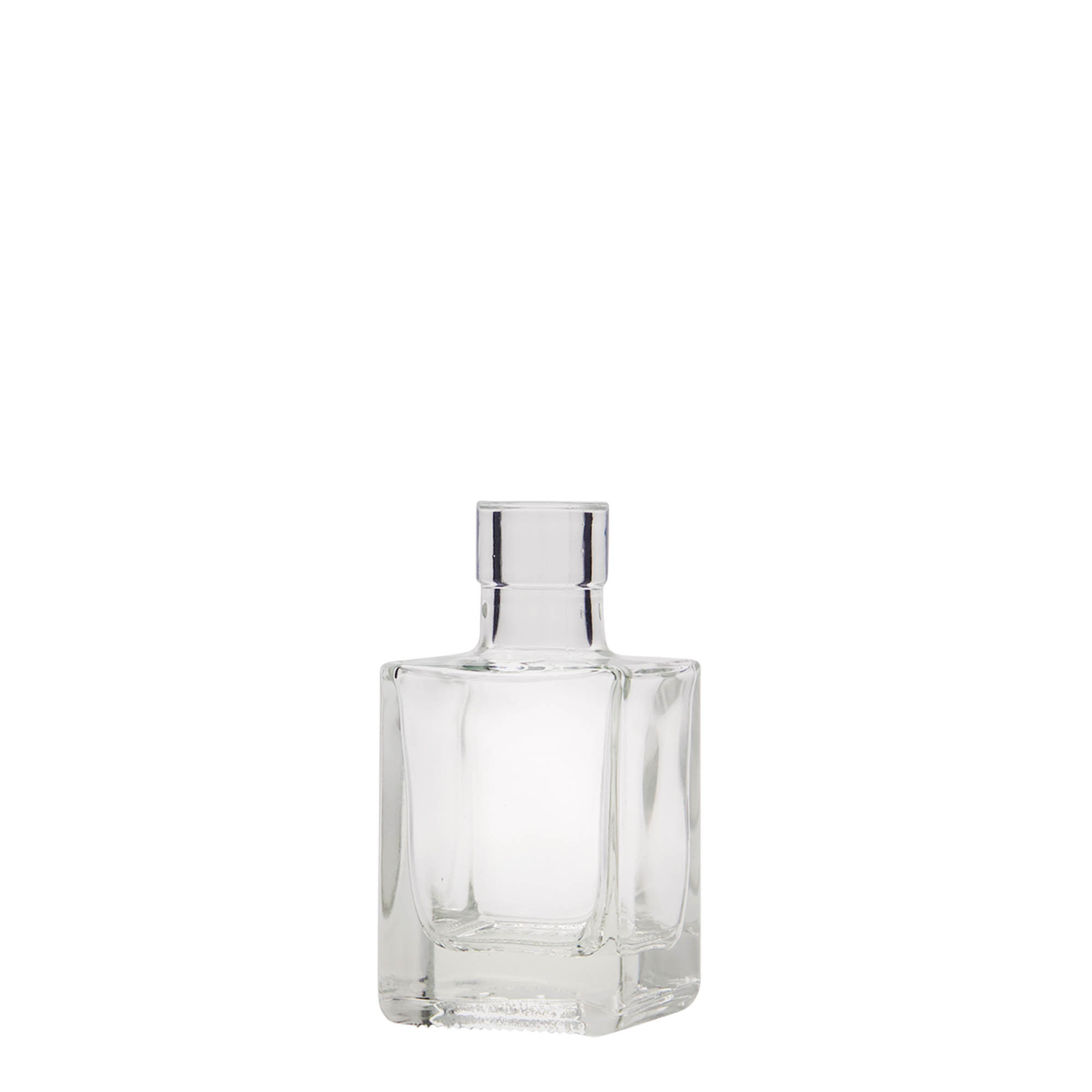 50 ml stiklinis buteliukas „Cube“, kvadratinis, anga: kamštis 50 ml stiklinis buteliukas „Cube“, kvadratinis, anga: kamštis