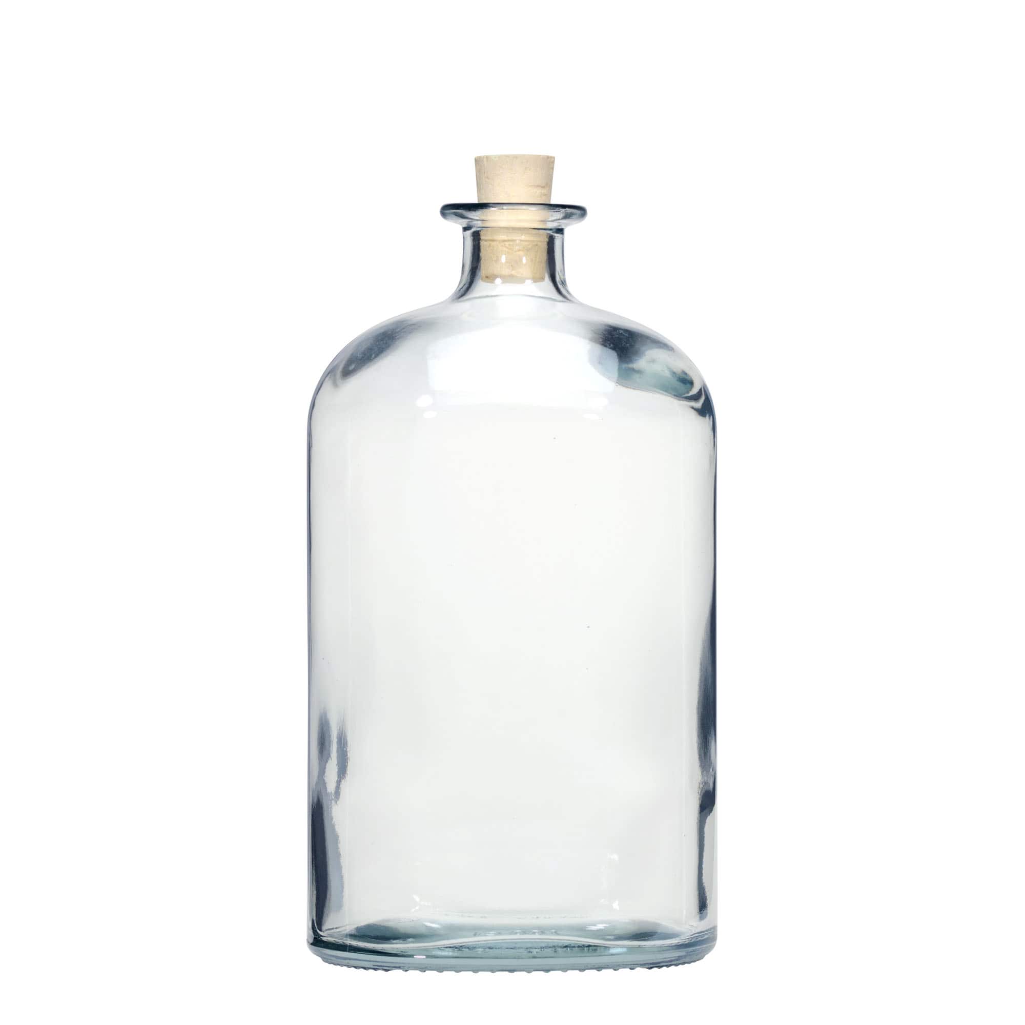 1.000 ml stiklinis butelis „Dundee“, ovalus, anga: kamštis