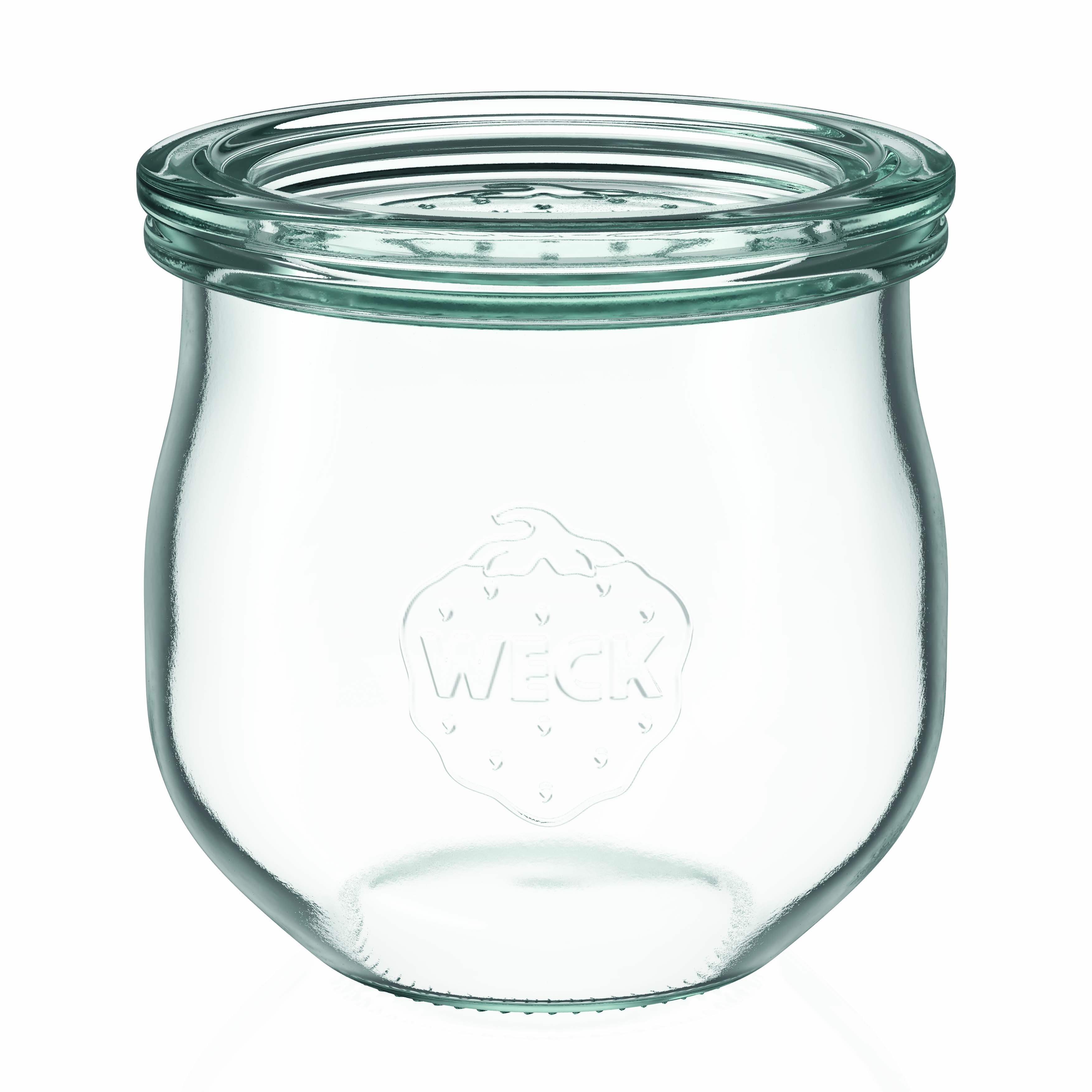 370 ml WECK tulpės formos stiklainis, burnos kraštas: apvalus kraštelis