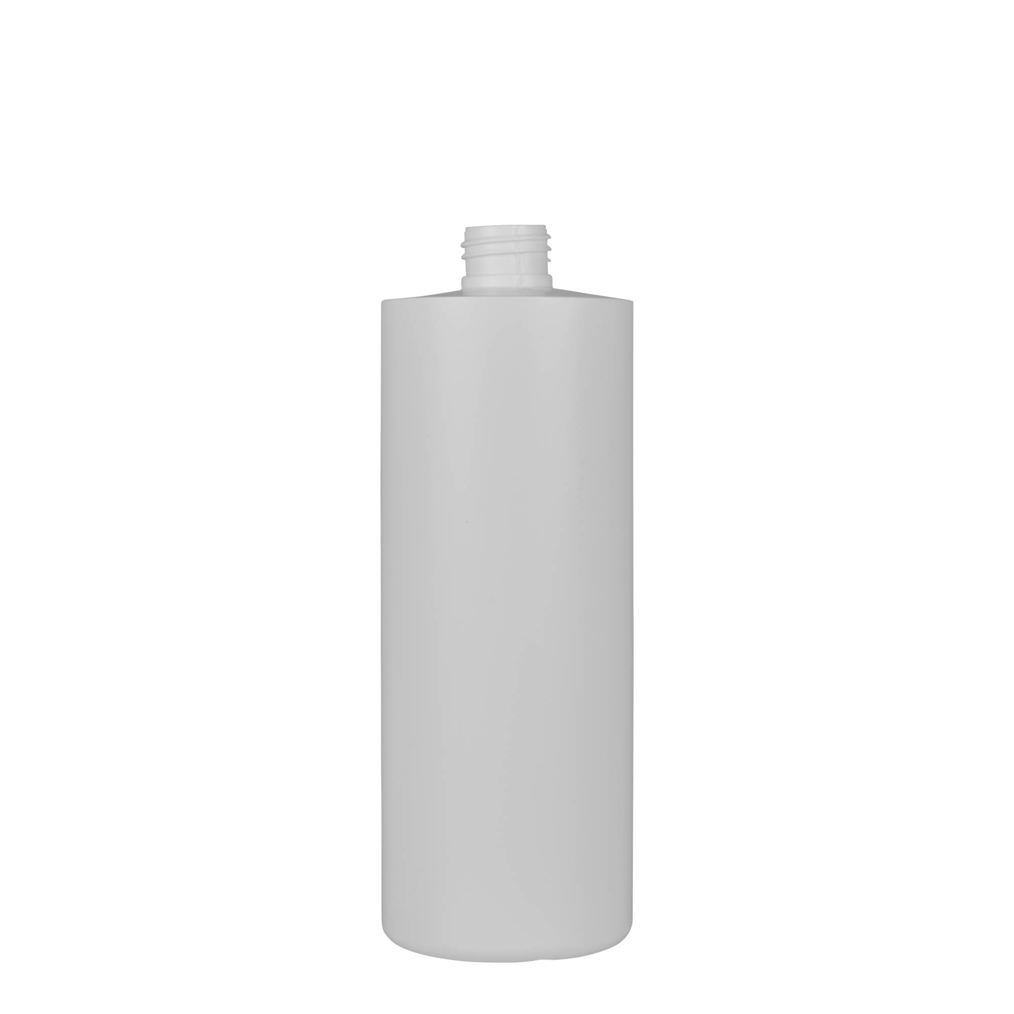 500 ml plastikinis buteliukas „Pipe“, žalias HDPE, baltas, angos dydis: 24/410