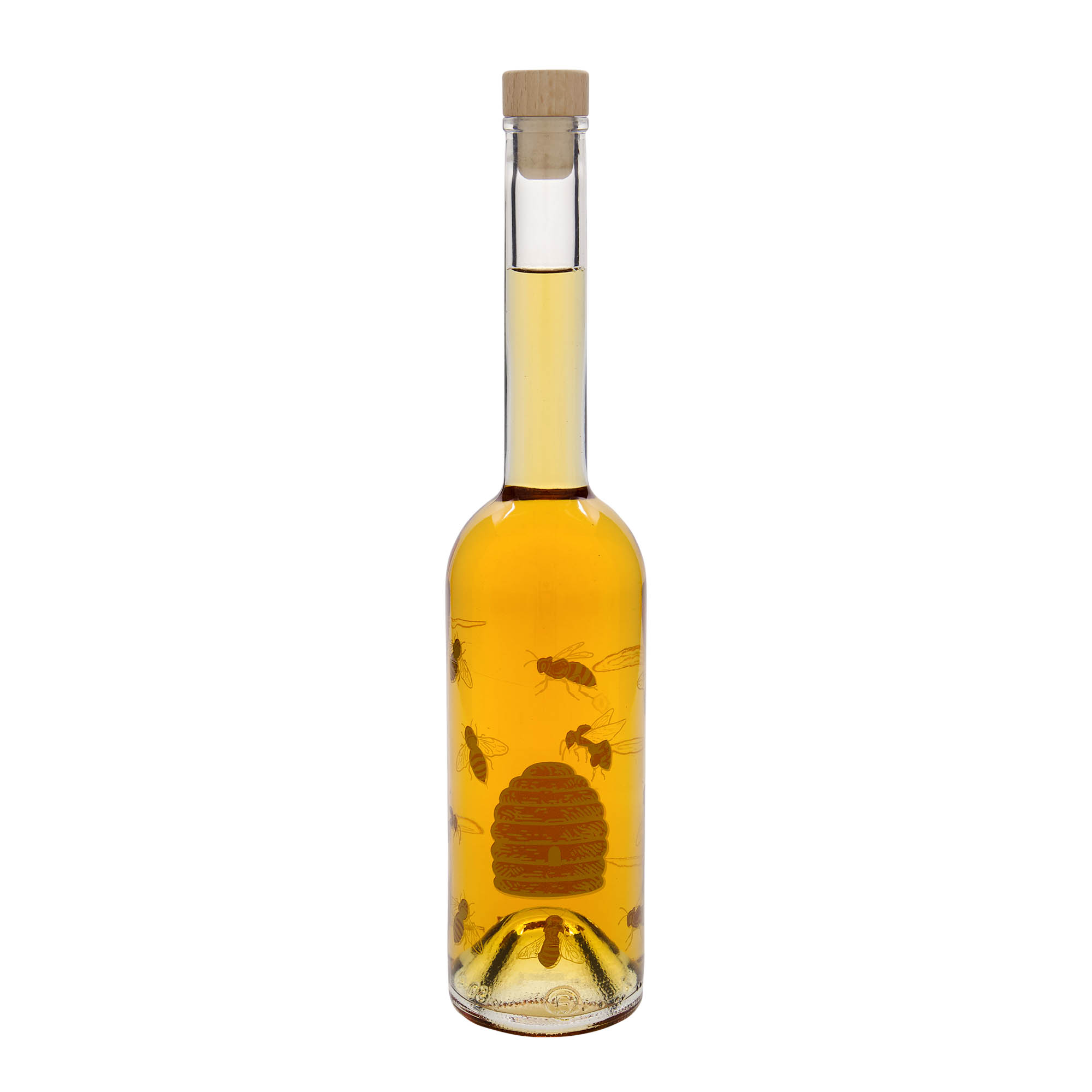 500 ml stiklinis butelis „Opera“, motyvas: bitės, anga: kamštis