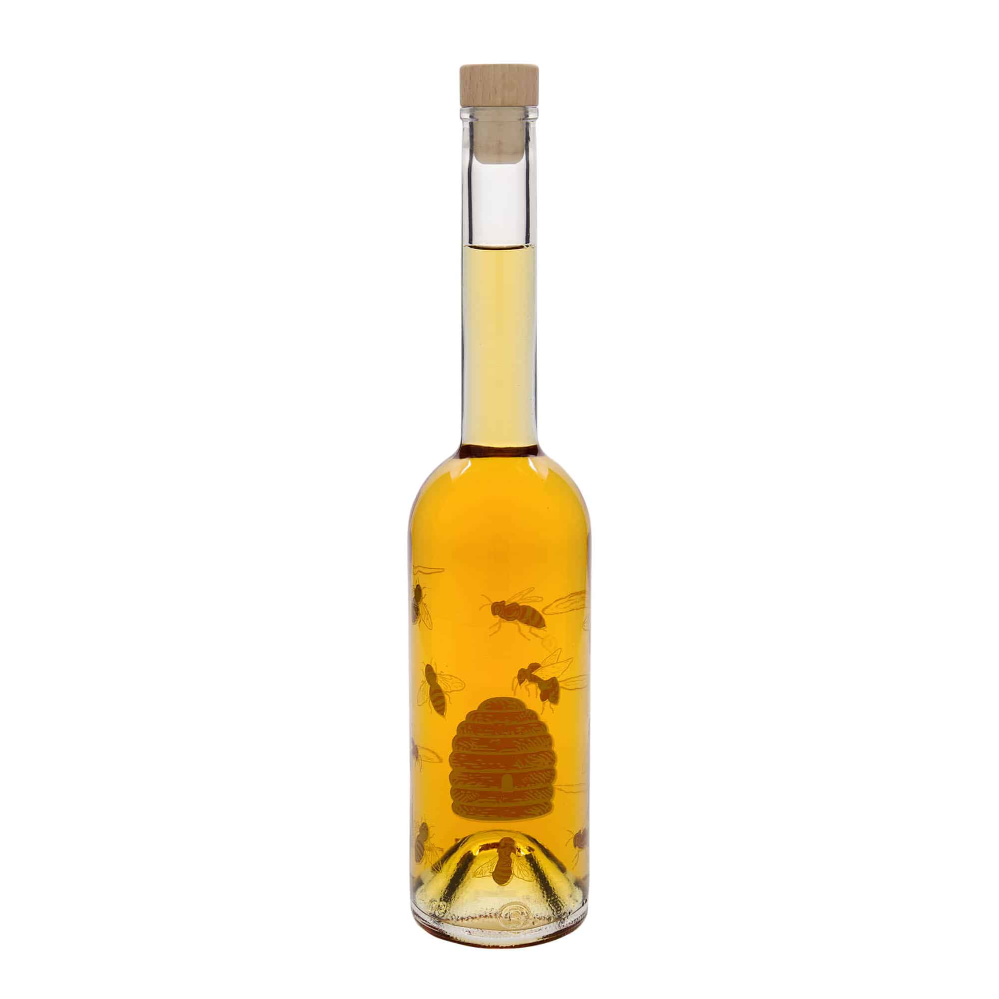 500 ml stiklinis butelis „Opera“, motyvas: bitės, anga: kamštis