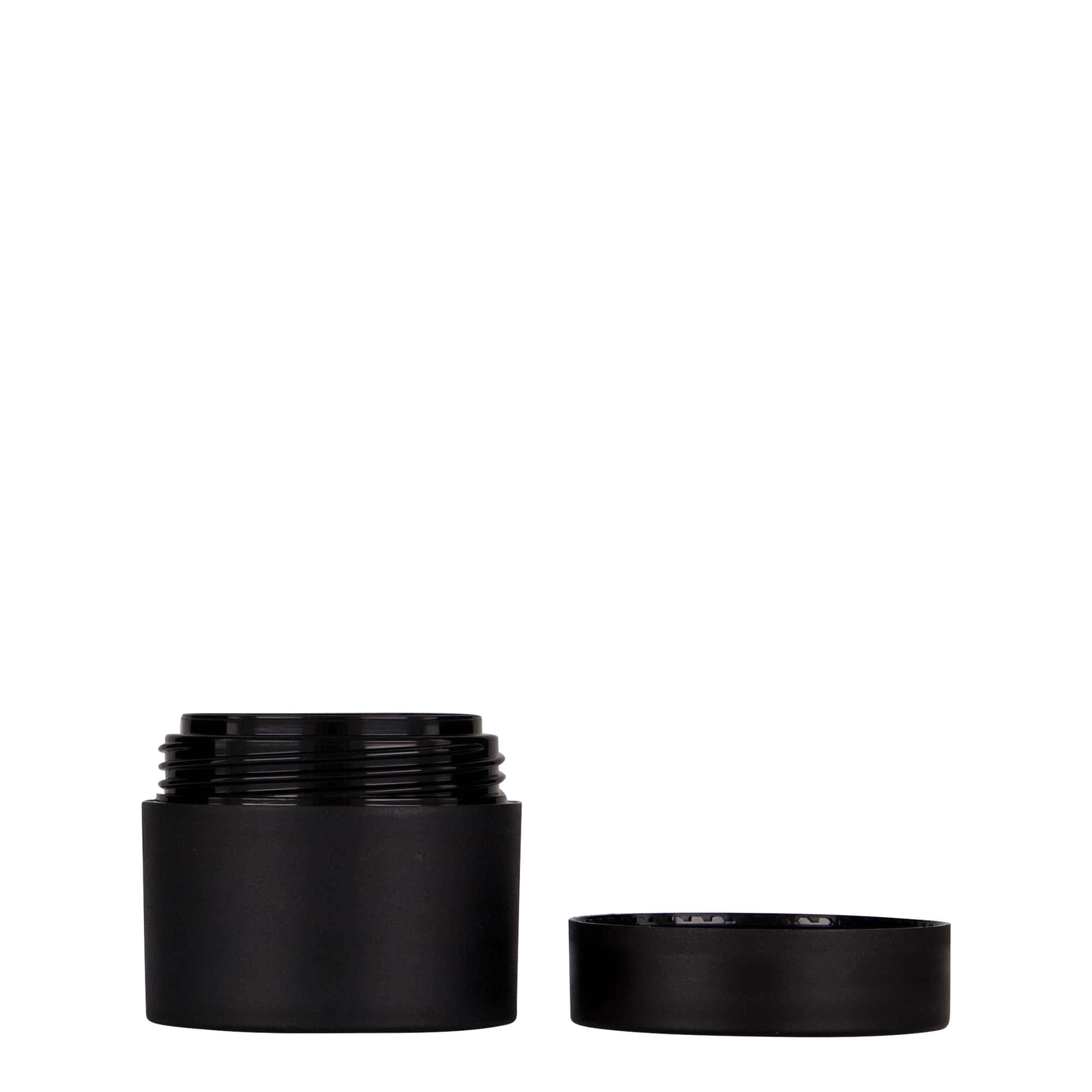 30 ml plastikinė dėžutė „Antonella“, PP, juoda, anga: sraigtinis uždarymas