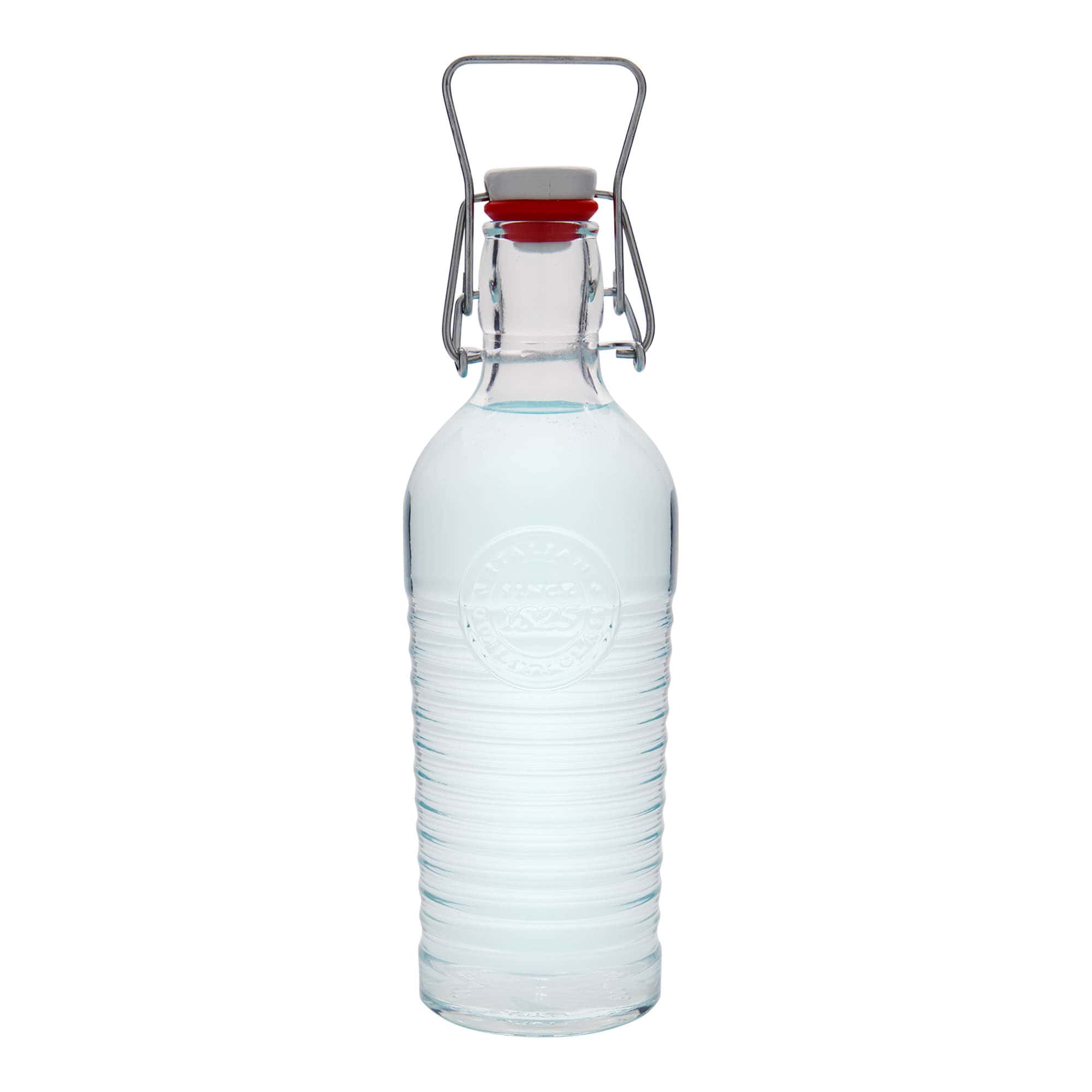 750 ml stiklinis butelis „Officina 1825“, kamštis: užsegamas lankeliu