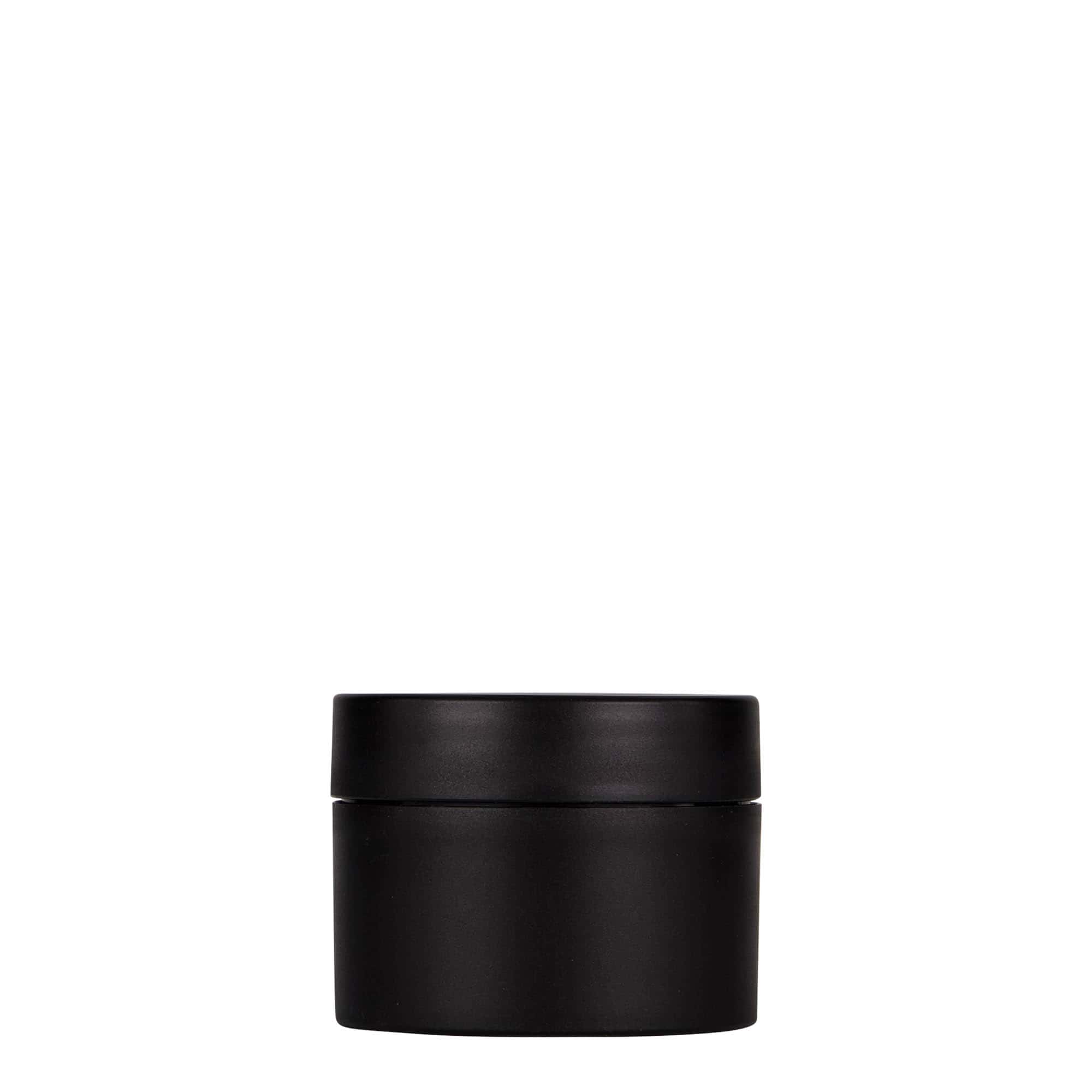 50 ml plastikinis indelis „Antonella“, PP, juodas, anga: sraigtinis uždarymas 50 ml plastikinis indelis „Antonella“, PP, juodas, anga: sraigtinis uždarymas