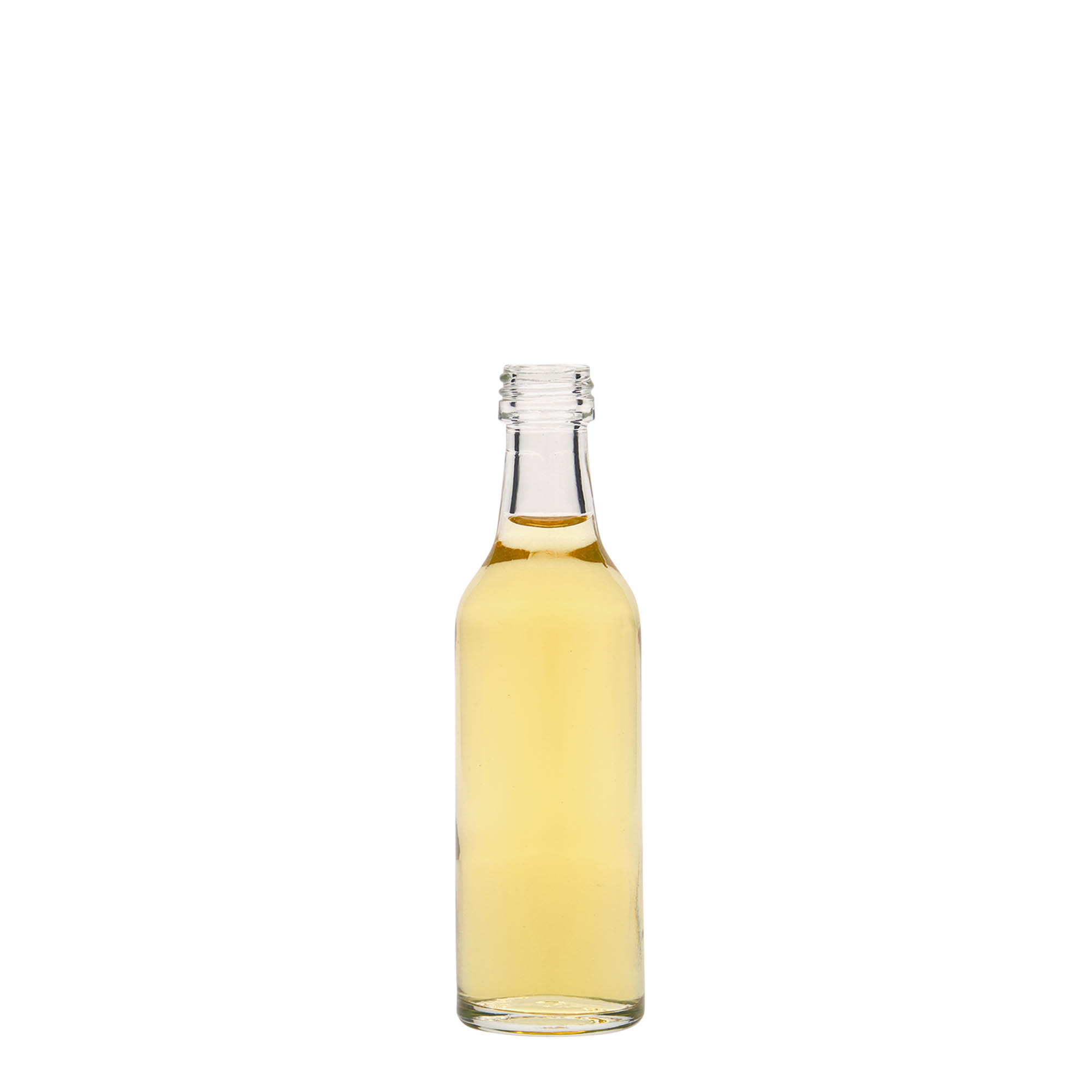 50 ml stiklinis buteliukas su tiesiu kakleliu, anga: PP 18 50 ml stiklinis buteliukas su tiesiu kakleliu, anga: PP 18