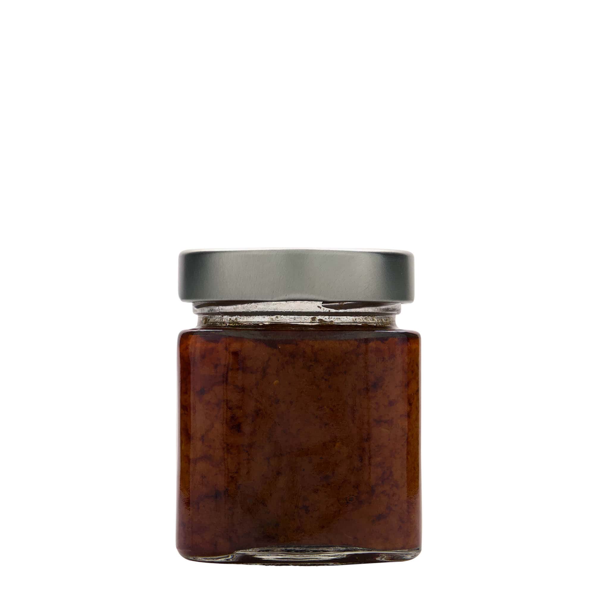 212 ml keturkampis stiklainis „Ikarus“, anga: gilus sukamas dangtelis (DTO 63)