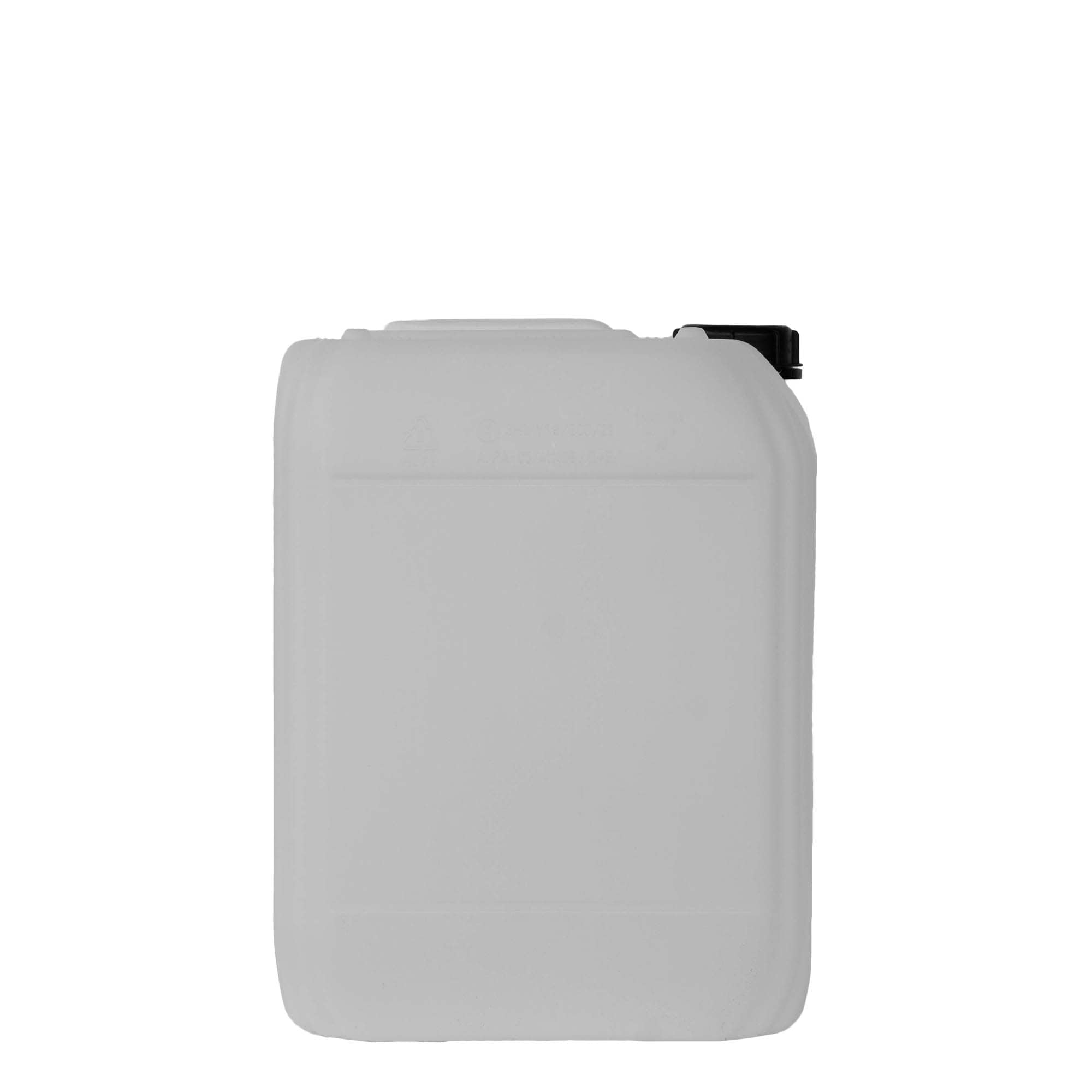 20 l kanistras, stačiakampis, HDPE plastikas, natūralios spalvos, anga: ND 60