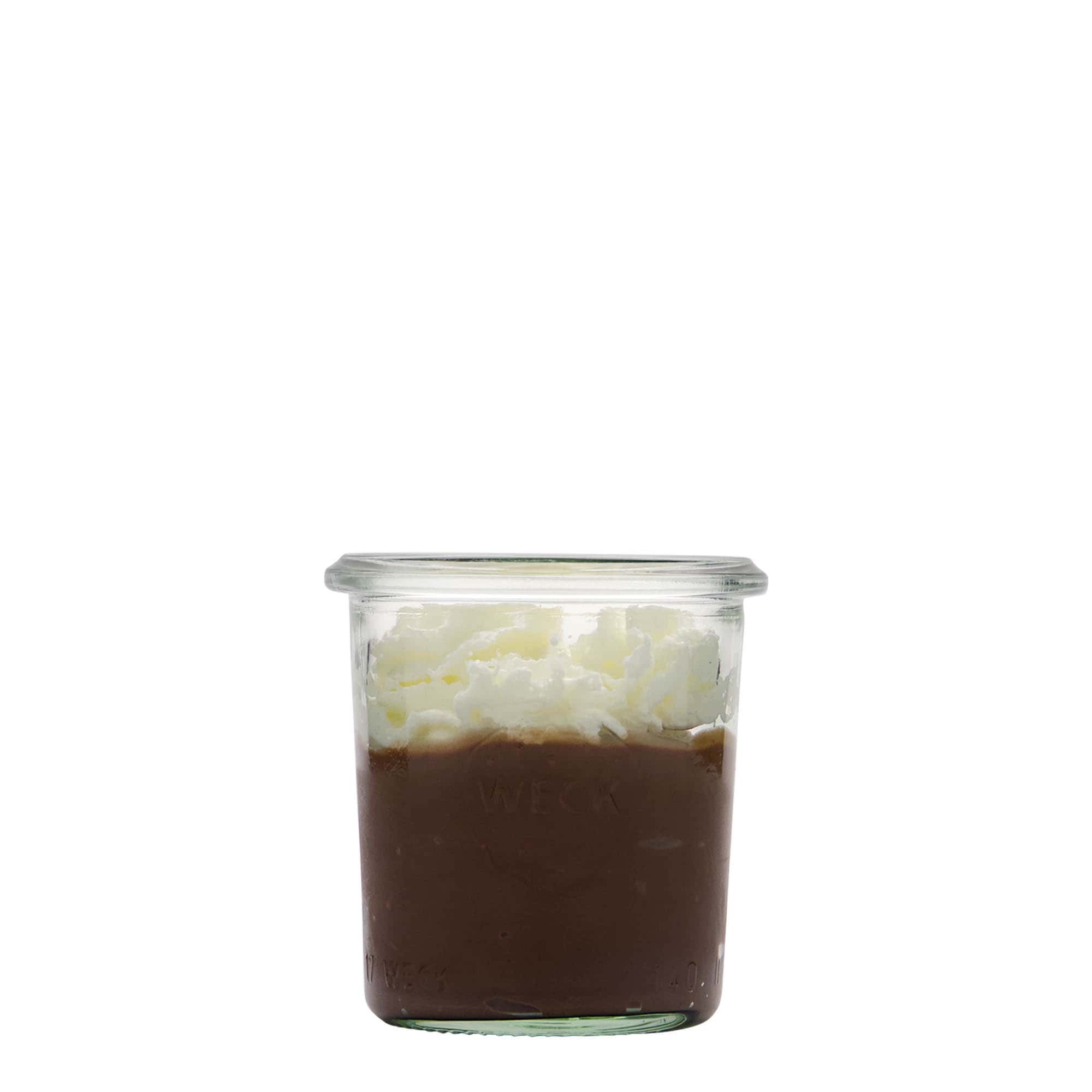 140 ml WECK stiklainis su išsiliejimo kraštu, burnos forma: apvali 140 ml WECK stiklainis su išsiliejimo kraštu, burnos forma: apvali