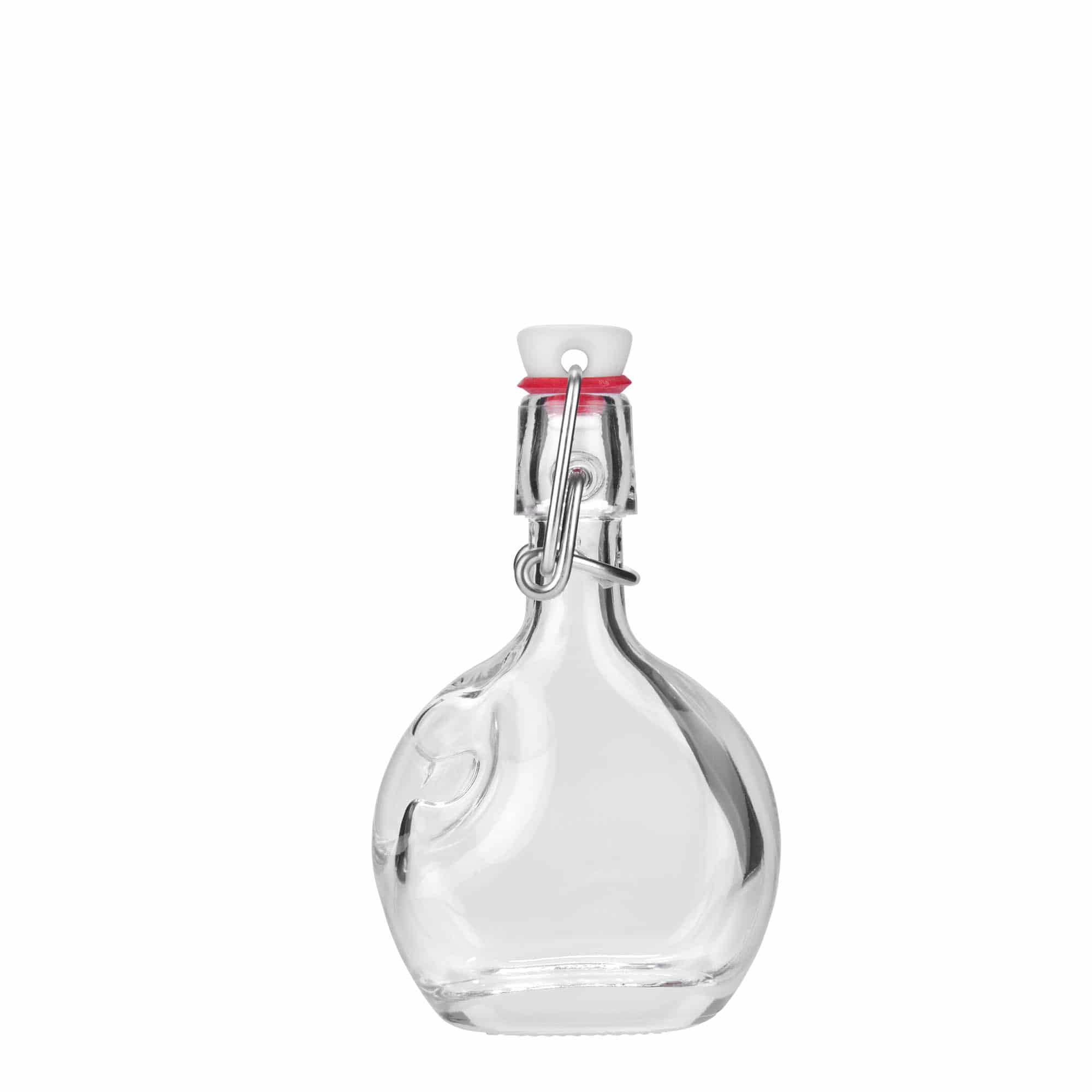 40 ml stiklinis buteliukas „Lukas“, ovalus, angos uždarymas: užraktas su lankeliu