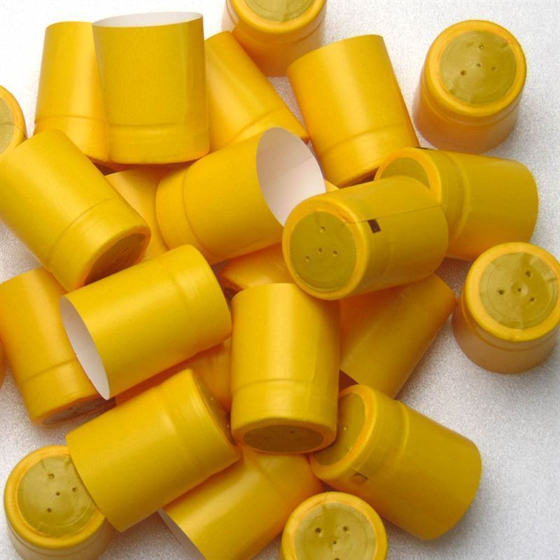 Susitraukianti kapsulė 32x41, PVC plastikas, geltona Susitraukianti kapsulė 32x41, PVC plastikas, geltona