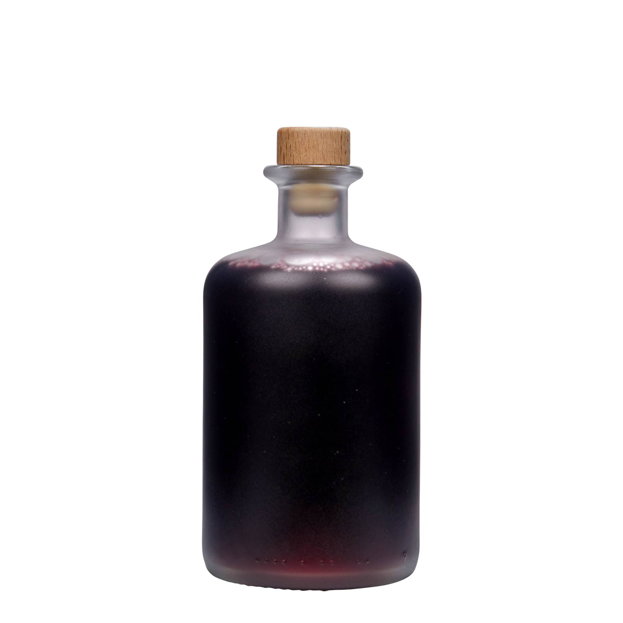 500 ml vaistininko stiklinis butelis, šaldytas, kamštis