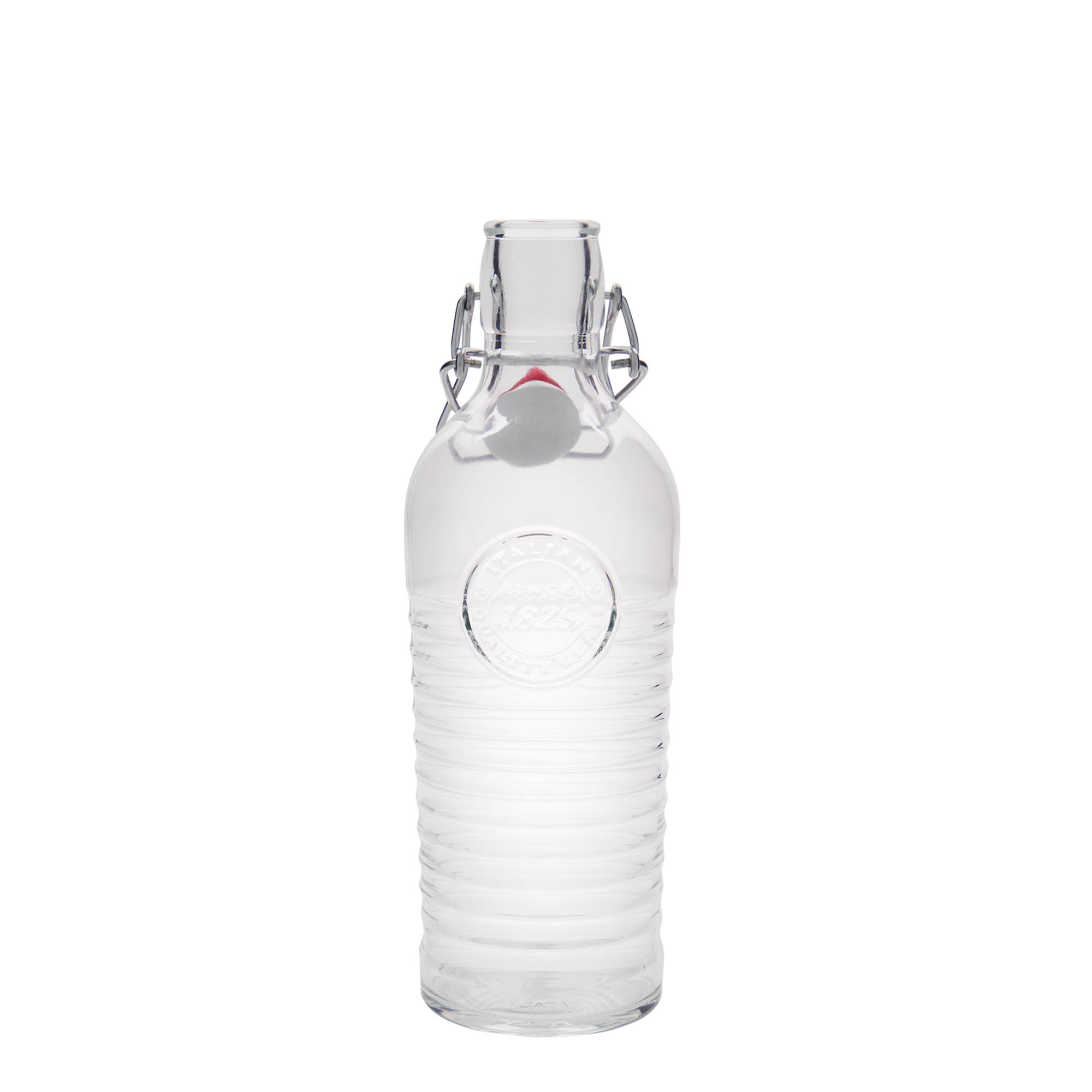 750 ml stiklinis butelis „Officina 1825“, kamštis: užsegamas lankeliu
