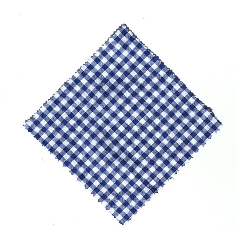 Audinio servetėlė languota 15x15, kvadratinė, tekstilė, tamsiai mėlyna, anga: TO58-TO82