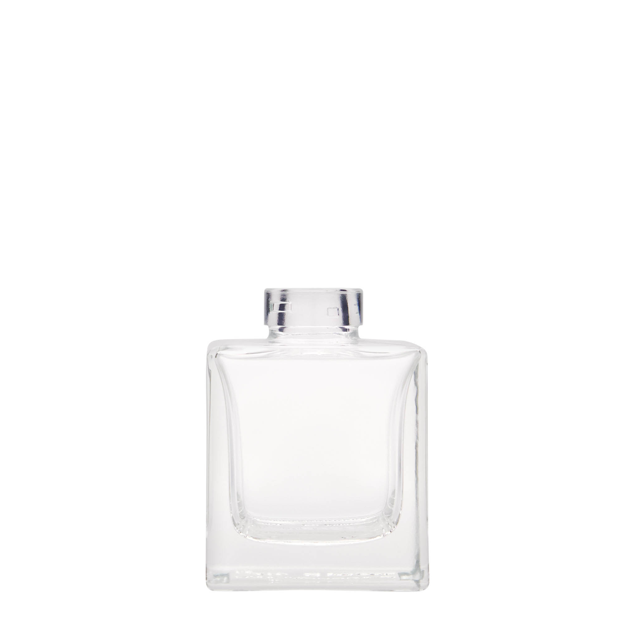 100 ml stiklinis buteliukas „Cube“, kvadratinis, anga: kamštis