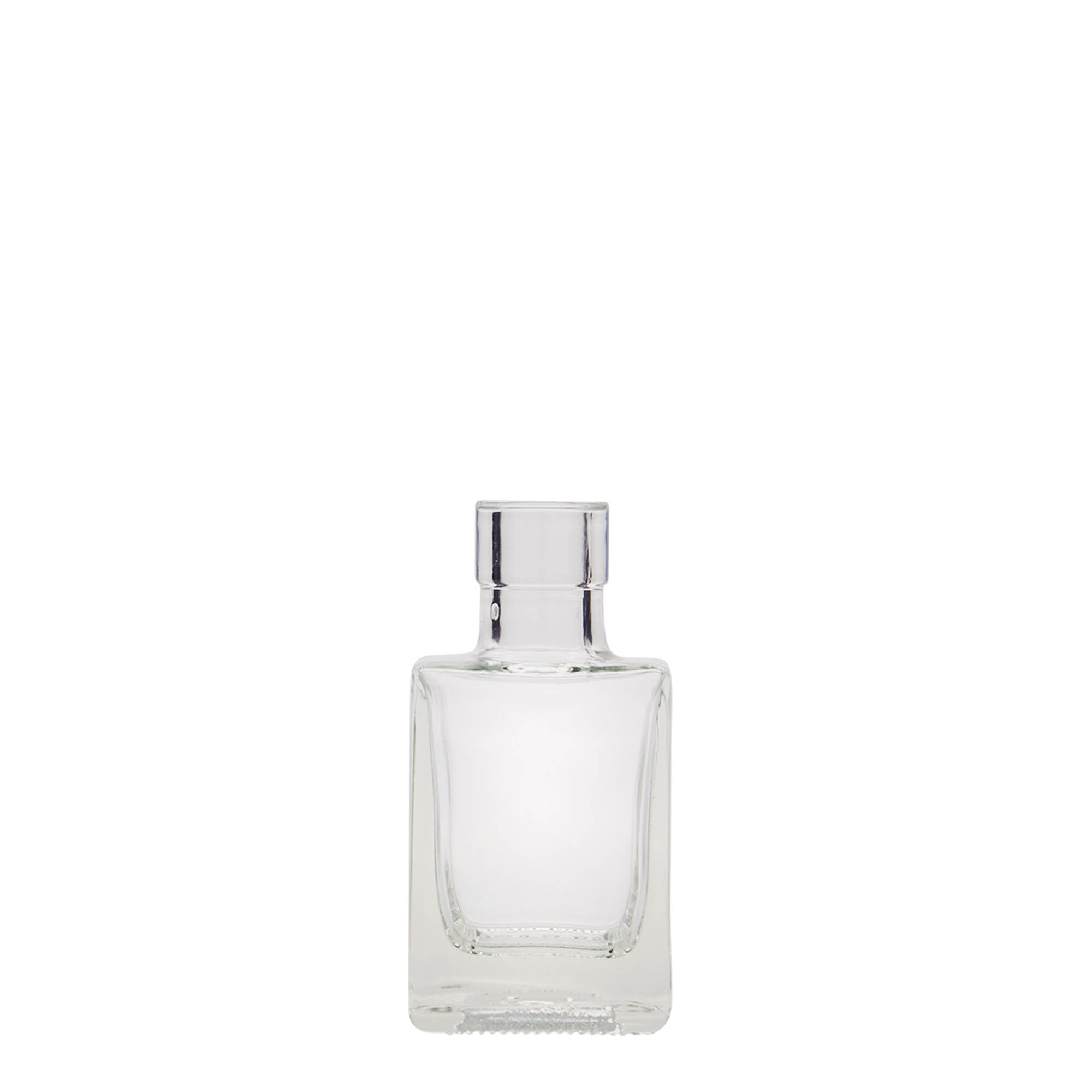50 ml stiklinis buteliukas „Cube“, kvadratinis, anga: kamštis 50 ml stiklinis buteliukas „Cube“, kvadratinis, anga: kamštis