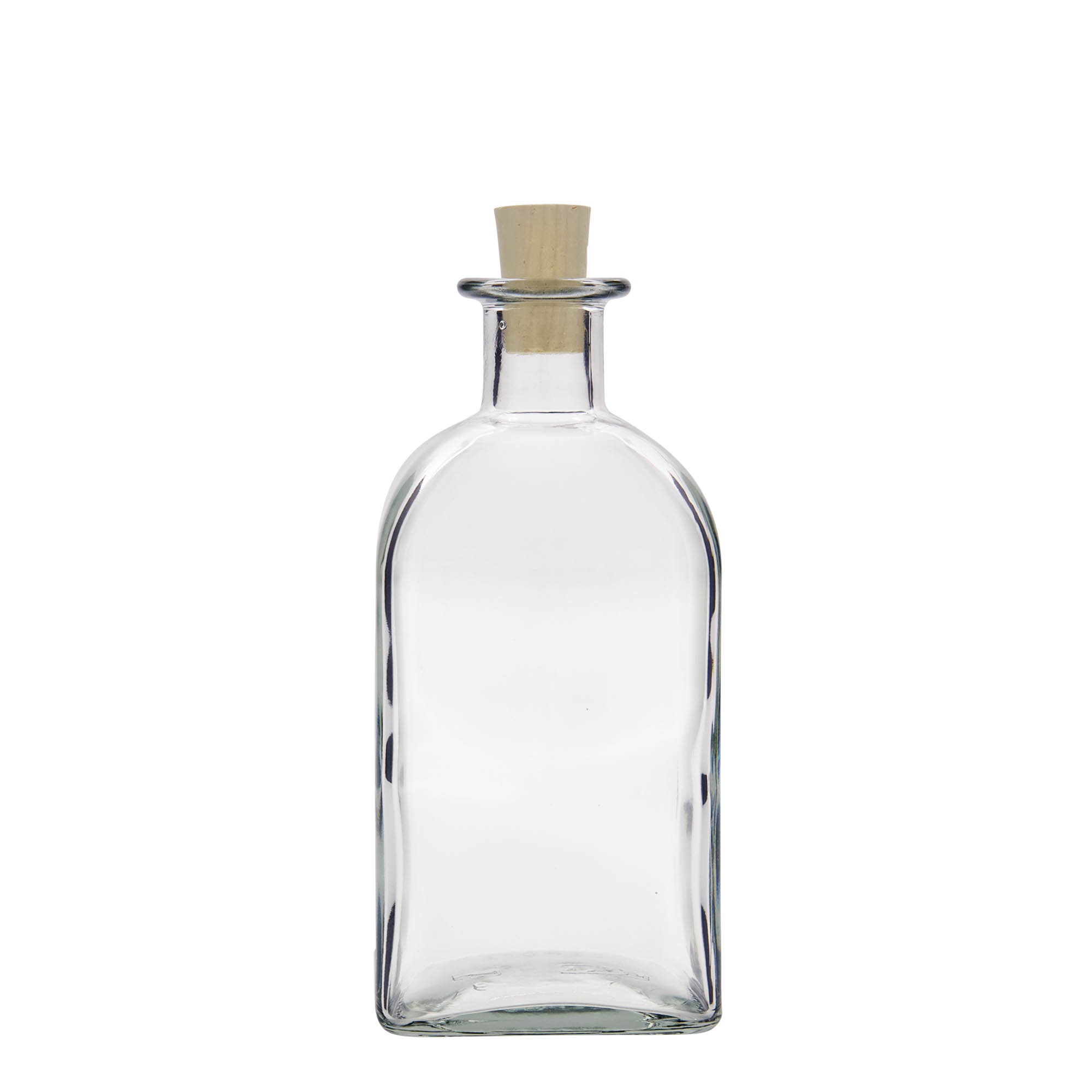 500 ml stiklinis butelis Apotheker Carré, kvadratinis, anga: kamštis 500 ml stiklinis butelis Apotheker Carré, kvadratinis, anga: kamštis