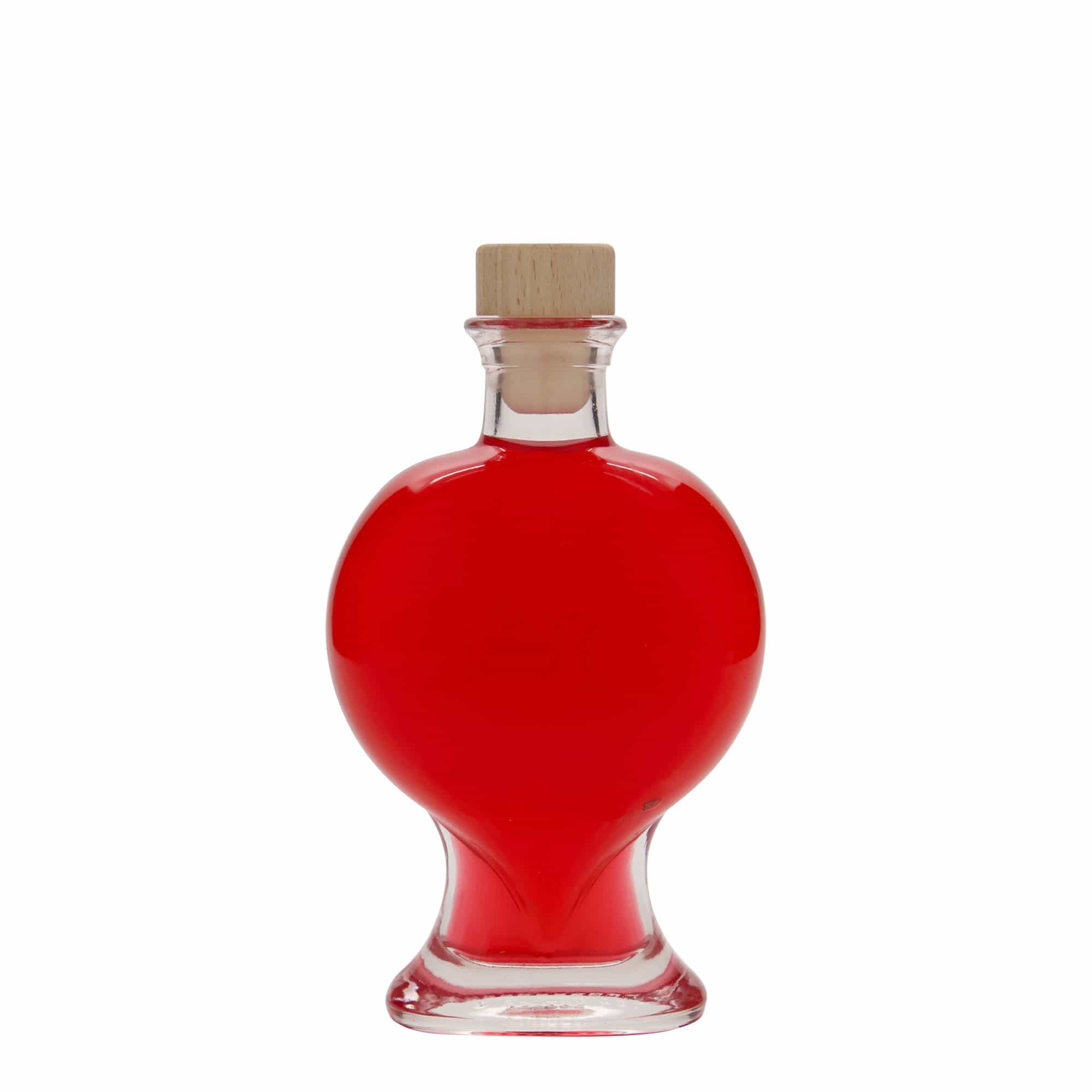 200 ml stiklinis butelis „Širdis“, anga: kamštis