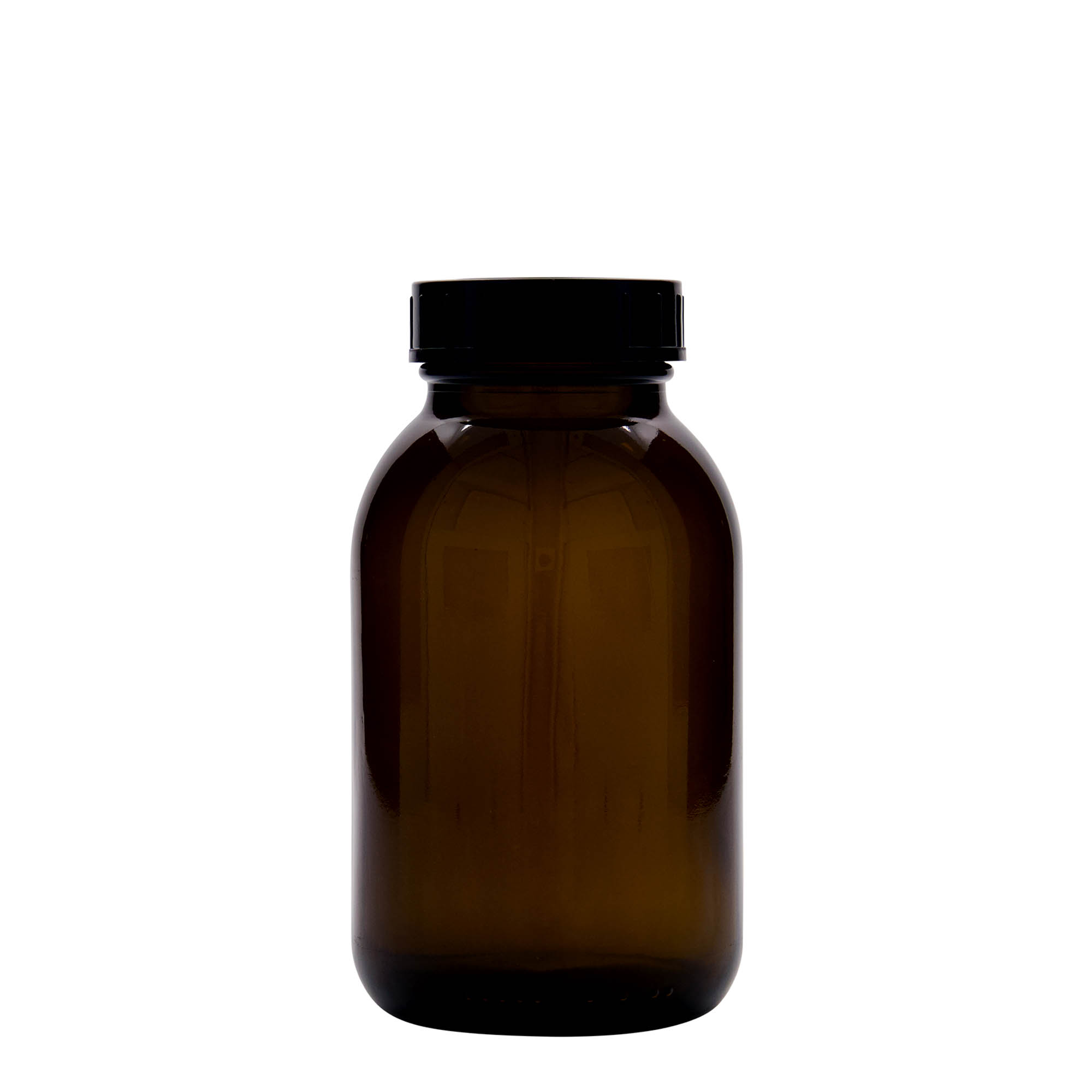 500 ml plačiakaklis stiklainis, rudas, anga: DIN 55