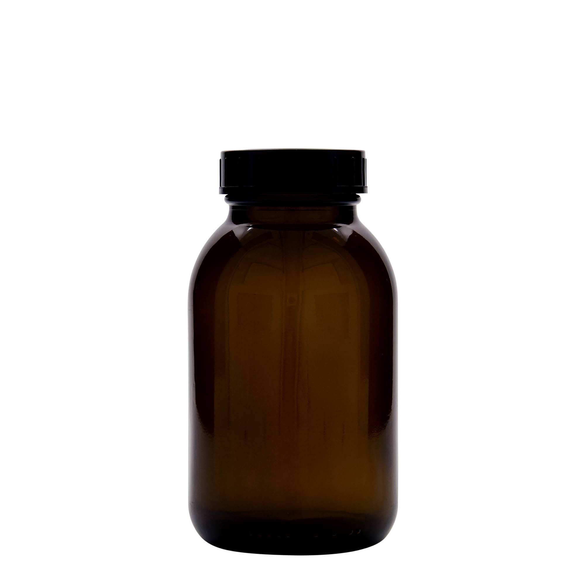 500 ml plačiakaklis stiklainis, rudas, anga: DIN 55