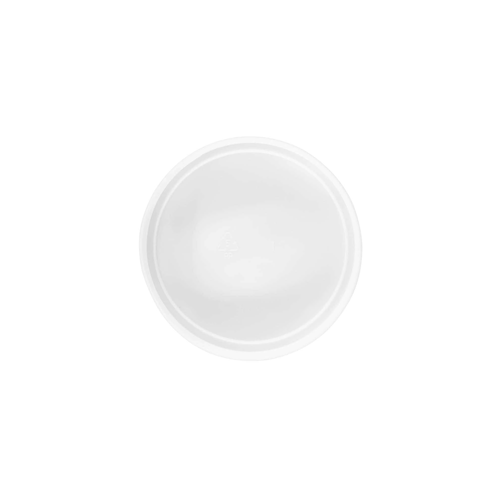 Varžtinis užsukamas dangtelis, pagamintas iš PP plastiko, baltas, skirta angai: 70/400 Varžtinis užsukamas dangtelis, pagamintas iš PP plastiko, baltas, skirta angai: 70/400