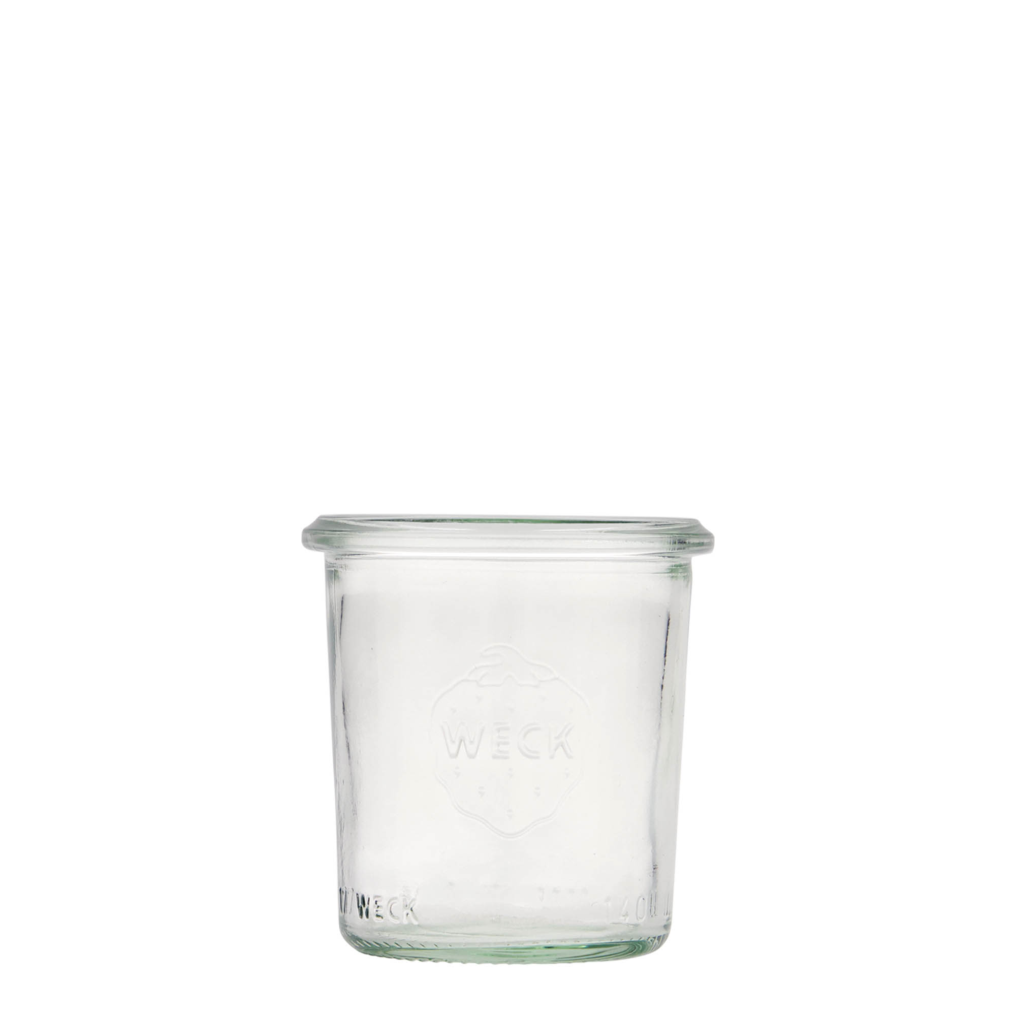 140 ml WECK stiklainis su išsiliejimo kraštu, burnos forma: apvali 140 ml WECK stiklainis su išsiliejimo kraštu, burnos forma: apvali