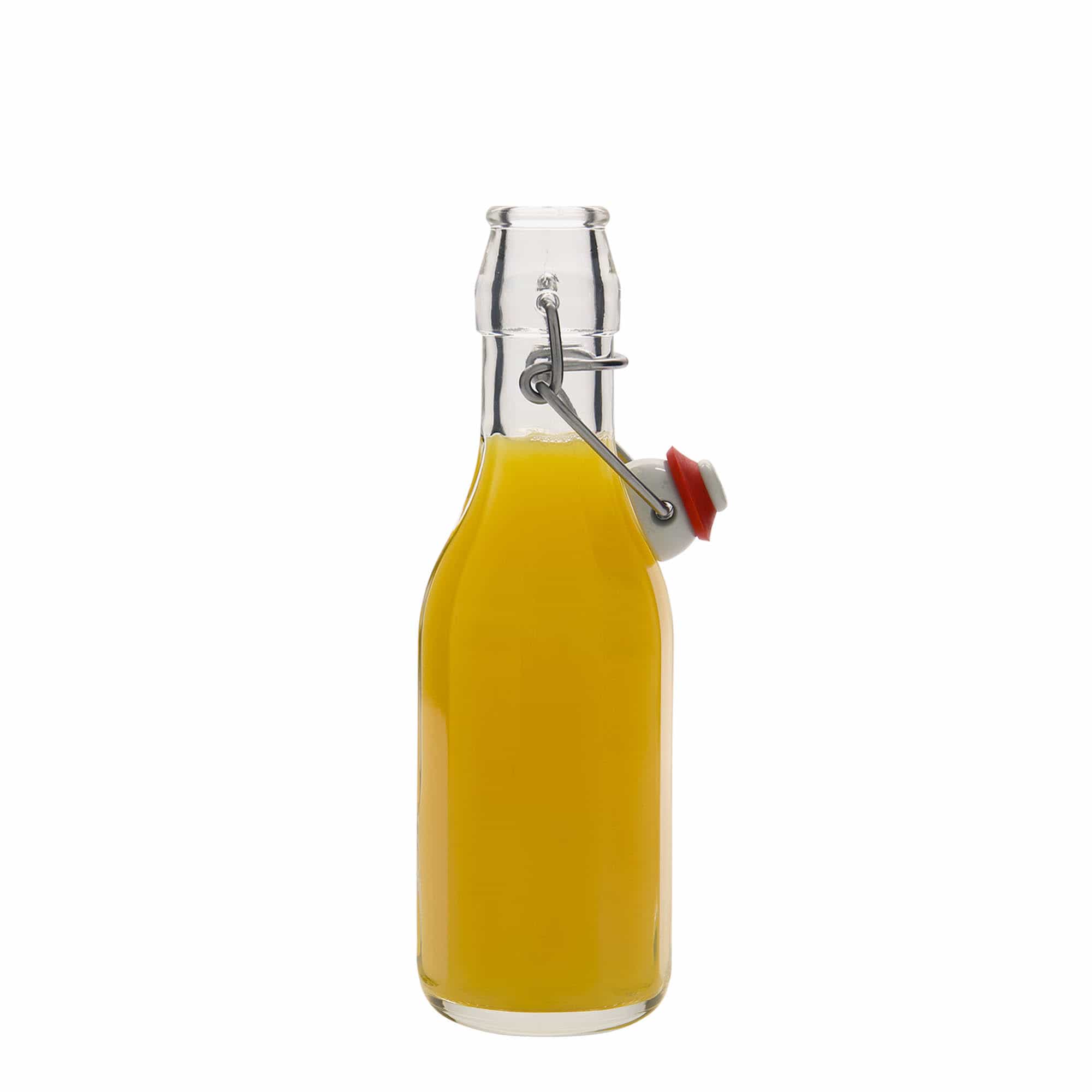 250 ml stiklinis butelis „Bravo“, dešimtkampis, kaklelis: užsegamas užraktas
