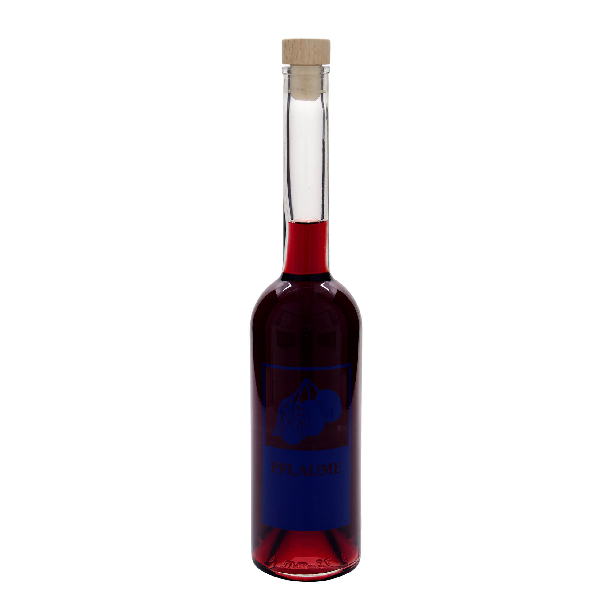 500 ml stiklinis butelis „Opera“, motyvas: slyva, kamštis: kamštis 500 ml stiklinis butelis „Opera“, motyvas: slyva, kamštis: kamštis