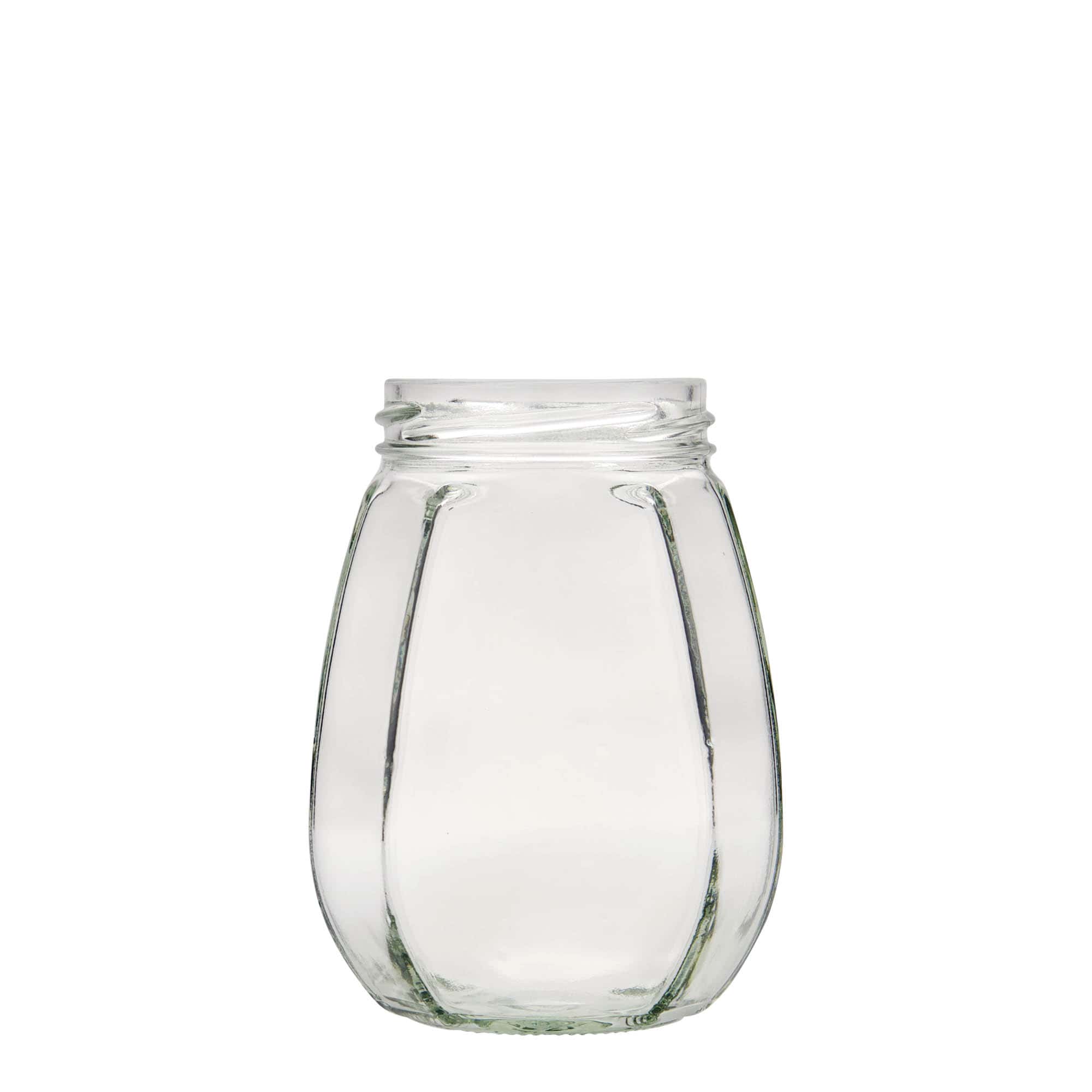 385 ml papuošalų stiklainis, šešiakampis, anga: Twist-Off (TO 63)