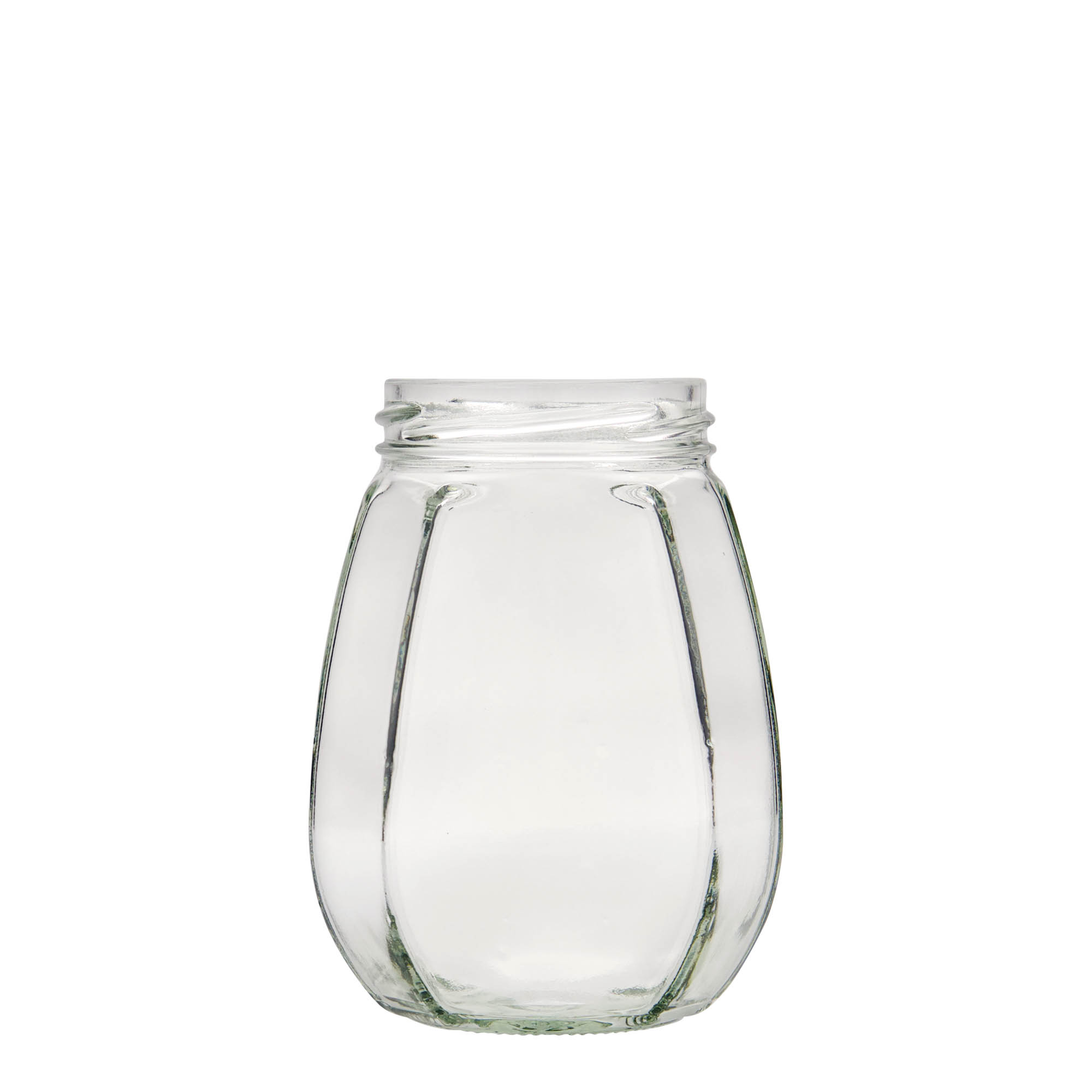 385 ml papuošalų stiklainis, šešiakampis, anga: Twist-Off (TO 63)