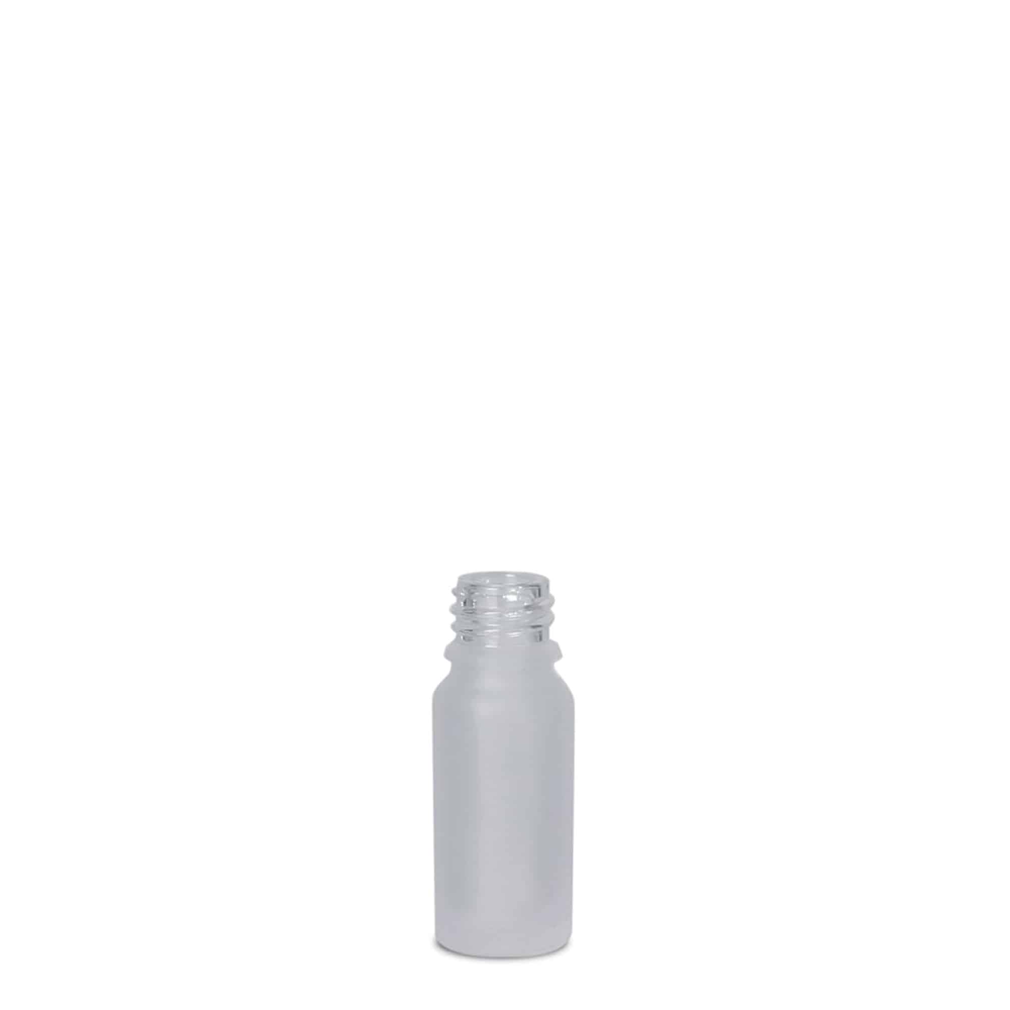 10 ml medicininis buteliukas, stiklas, matinis, burna: DIN 18 10 ml medicininis buteliukas, stiklas, matinis, burna: DIN 18