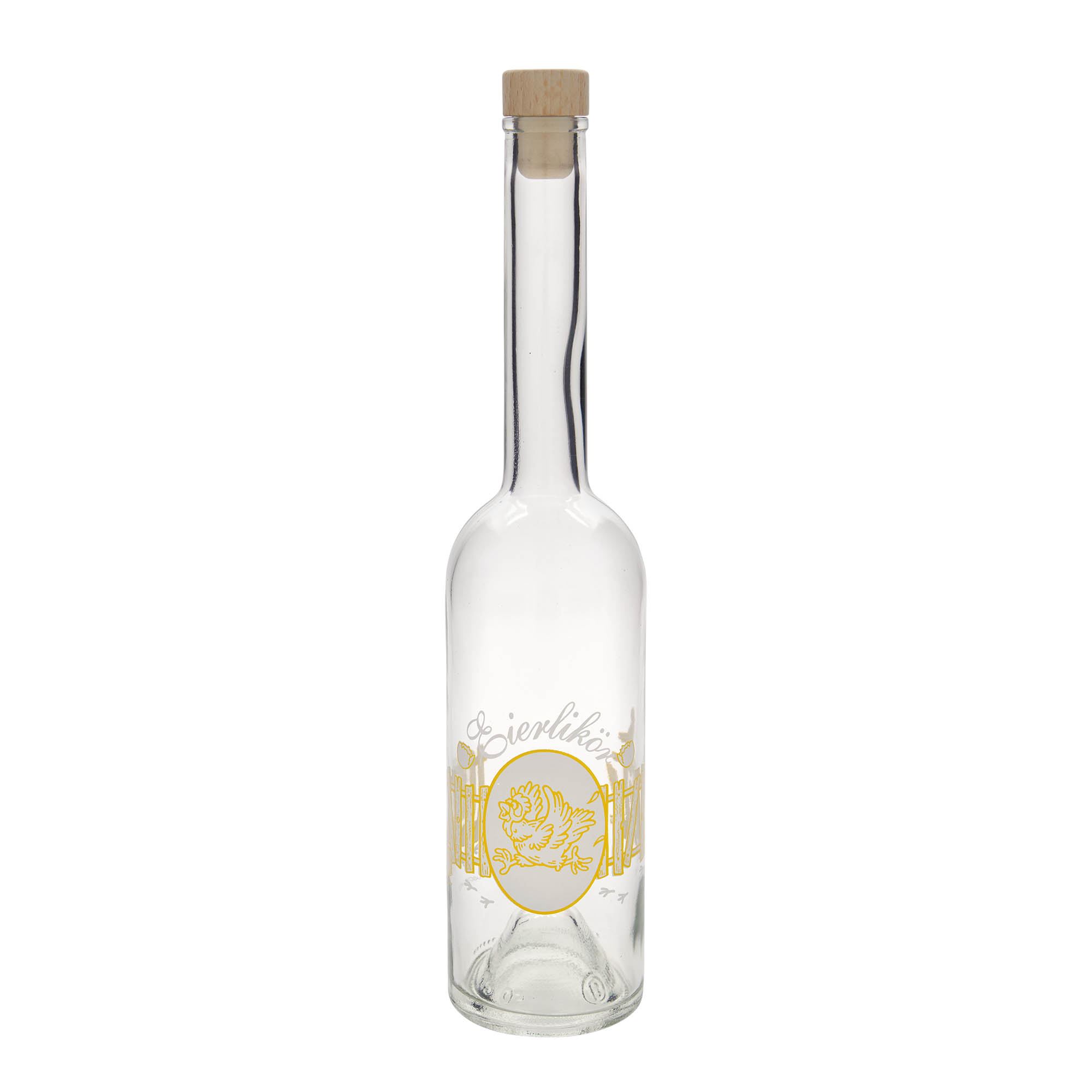 500 ml stiklinis butelis „Opera“, motyvas: kiaušinių likeris, anga: kamštis 500 ml stiklinis butelis „Opera“, motyvas: kiaušinių likeris, anga: kamštis