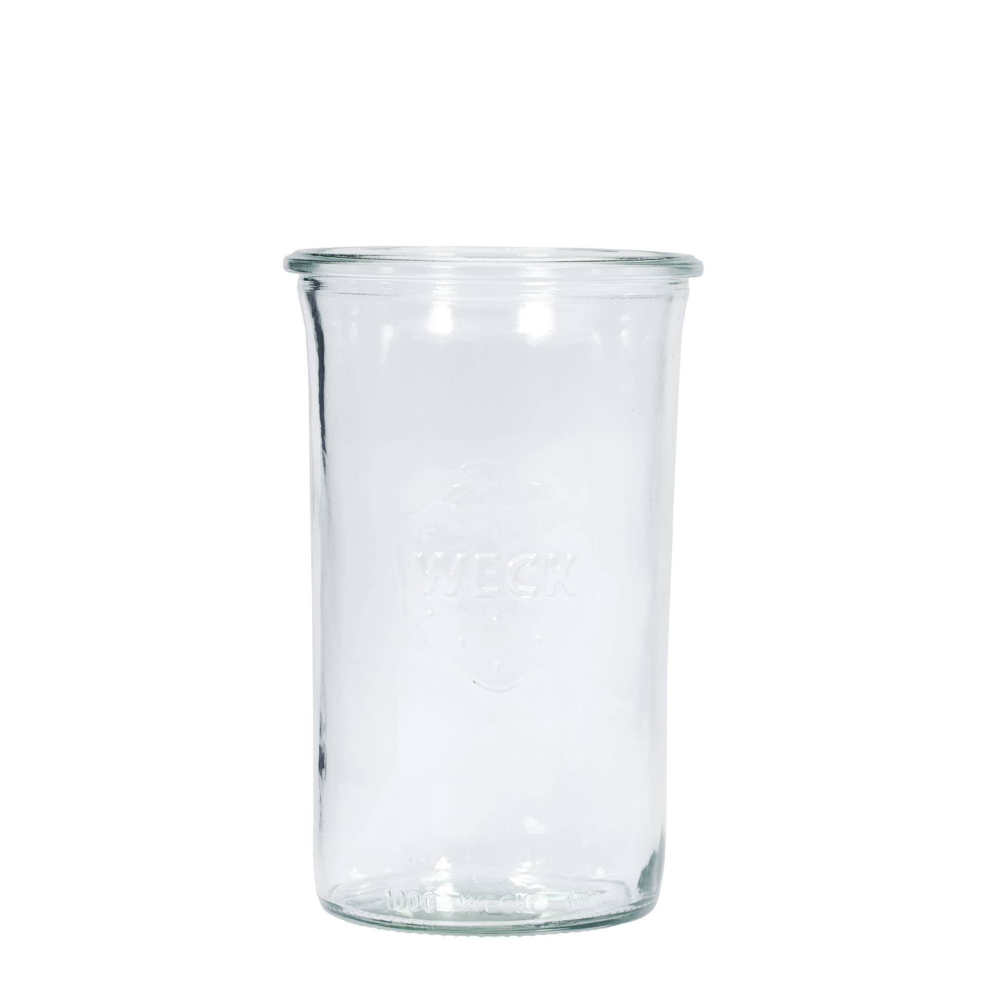 1.000 ml WECK apverčiamas stiklainis #, burna: apvali kraštinė