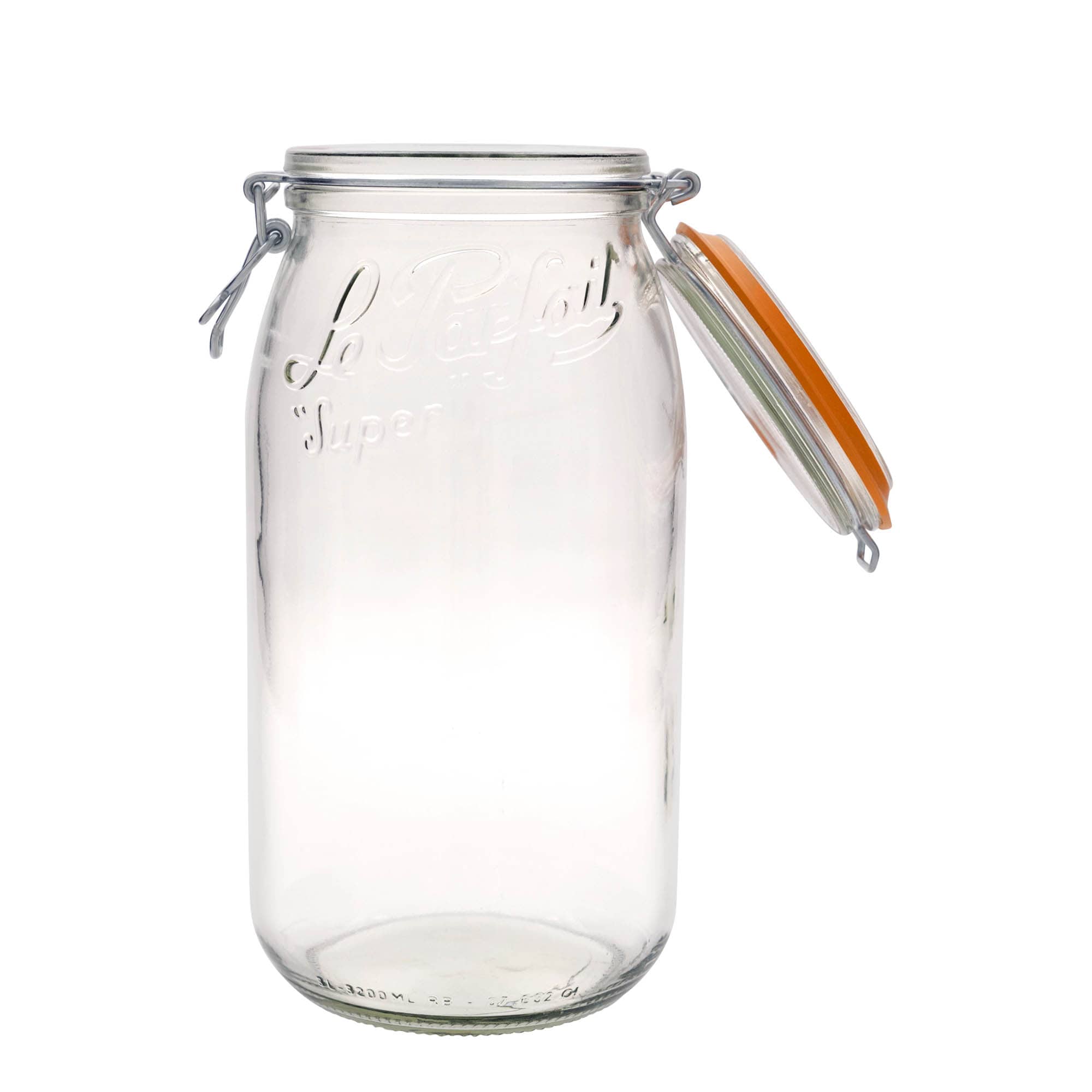 3.000 ml vielos užsegimo stiklainis „Le Parfait Super Bocal“, anga: vielos užsegimas 3.000 ml vielos užsegimo stiklainis „Le Parfait Super Bocal“, anga: vielos užsegimas