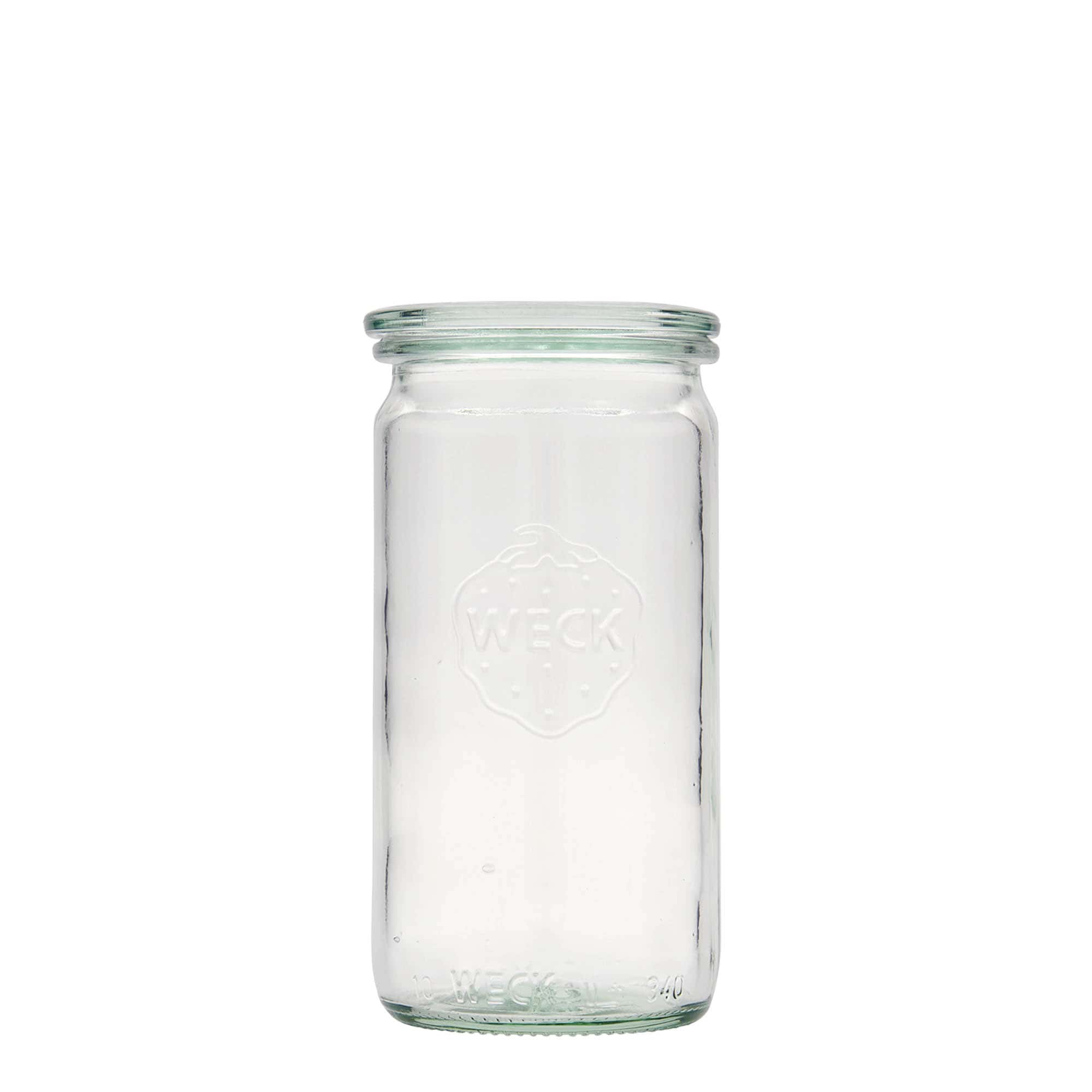 340 ml WECK cilindro formos stiklainis, anga: apvalus kraštas