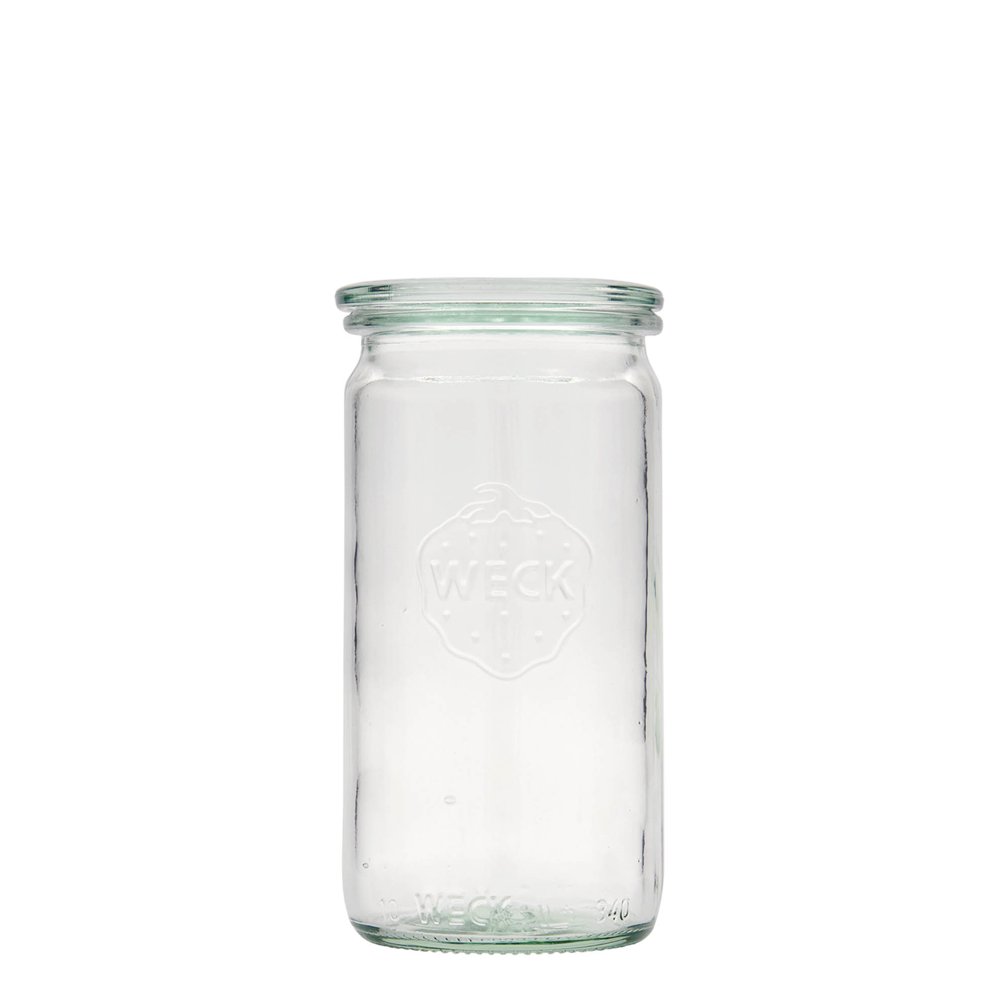 340 ml WECK cilindro formos stiklainis, anga: apvalus kraštas 340 ml WECK cilindro formos stiklainis, anga: apvalus kraštas