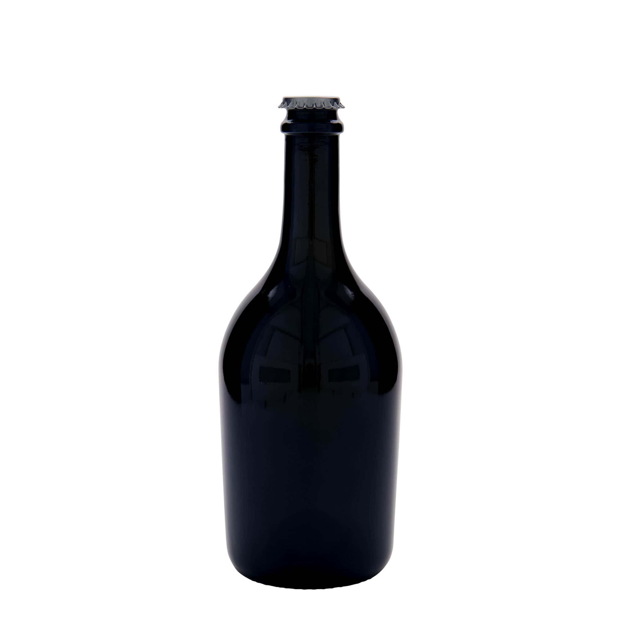 750 ml alaus / šampano butelis „Butterfly“, stiklas, senovinė žalia, kamštis: kronkorkas
