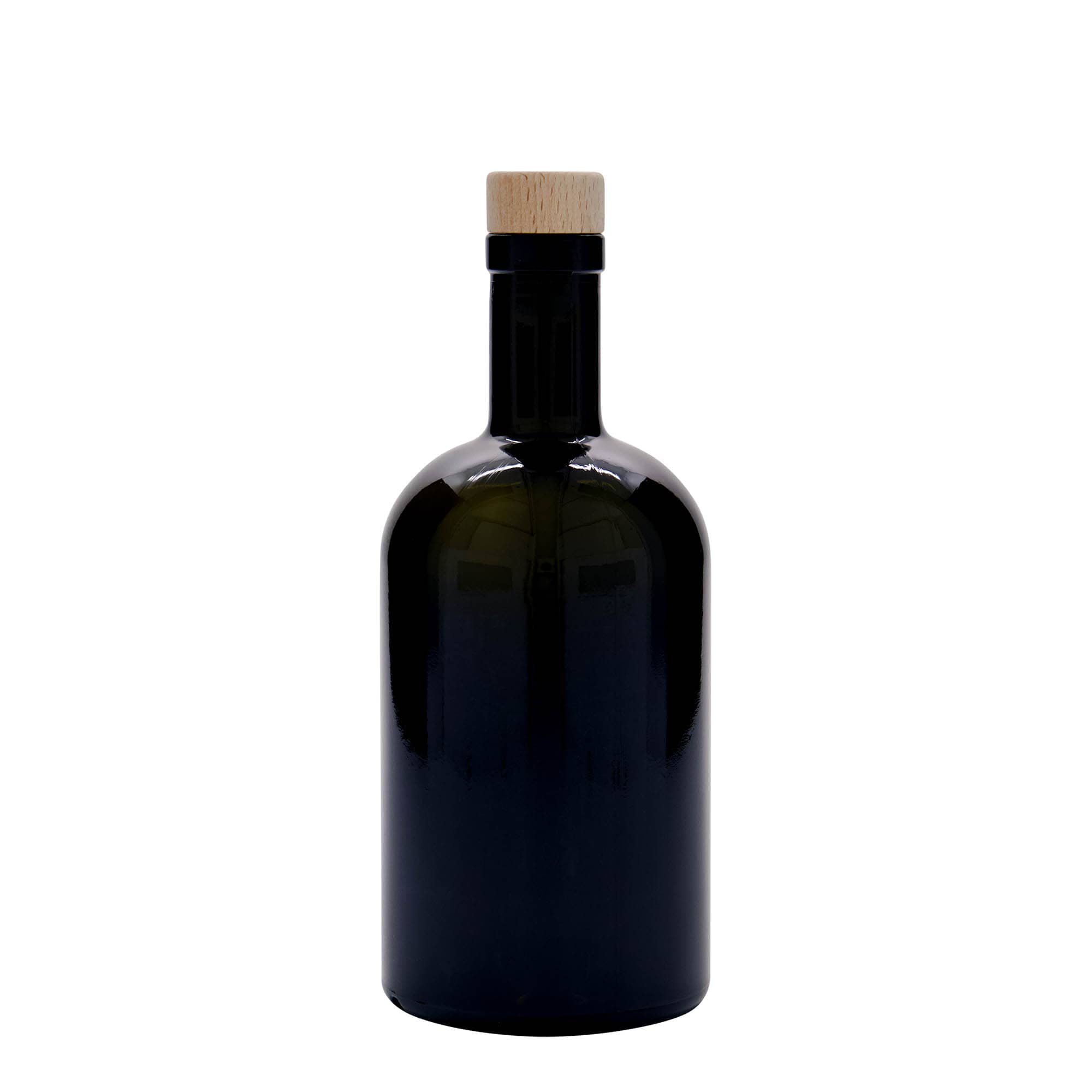 500 ml stiklinis butelis „Farmacia“, antikinės žalios spalvos, kamštis