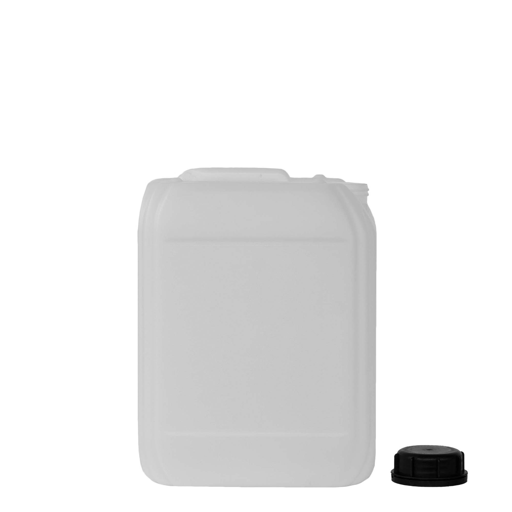 10 l kanistras, stačiakampis, HDPE plastikas, natūralios spalvos, anga: ND 55
