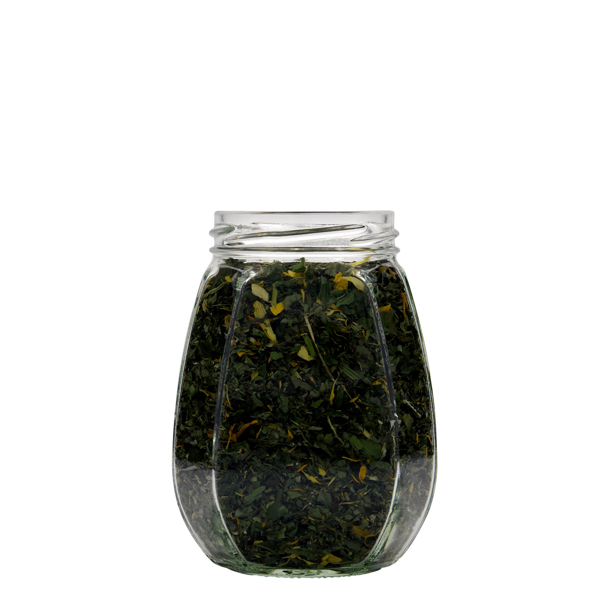 385 ml papuošalų stiklainis, šešiakampis, anga: Twist-Off (TO 63)