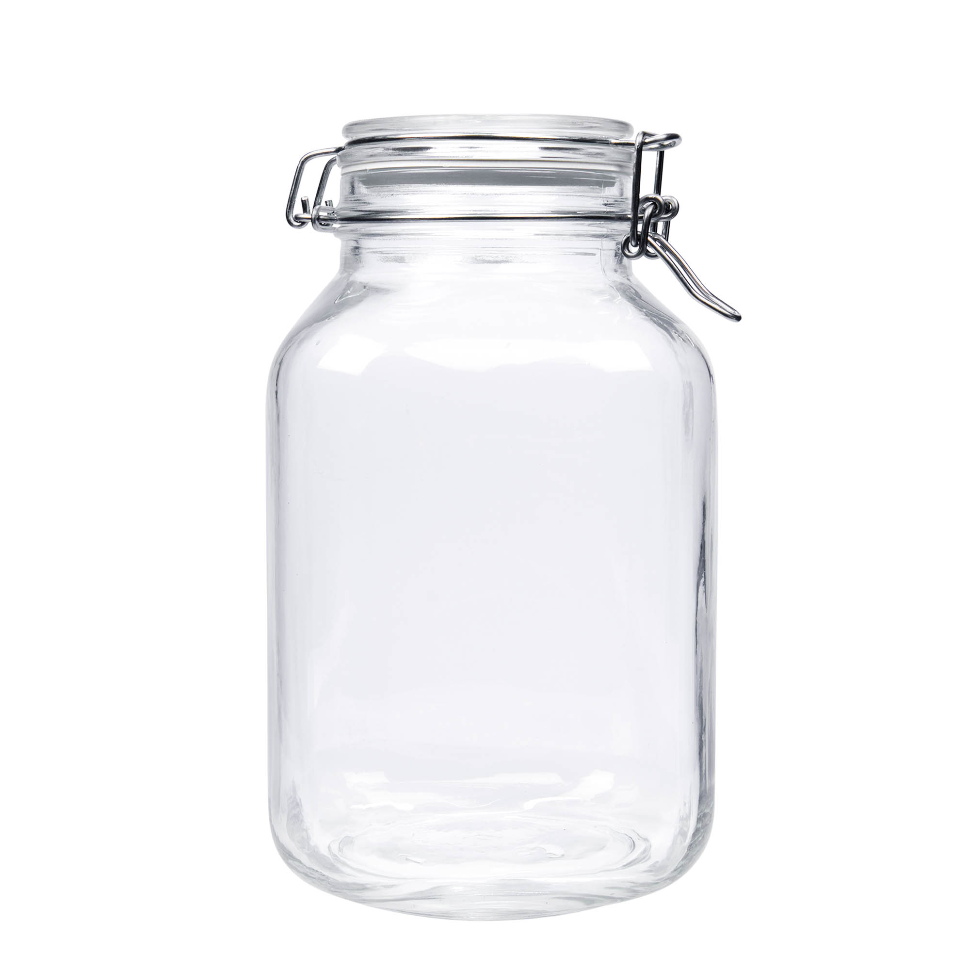 3.000 ml vielos užsegimo stiklainis „Fido“, kvadratinis, anga: vielos užsegimas