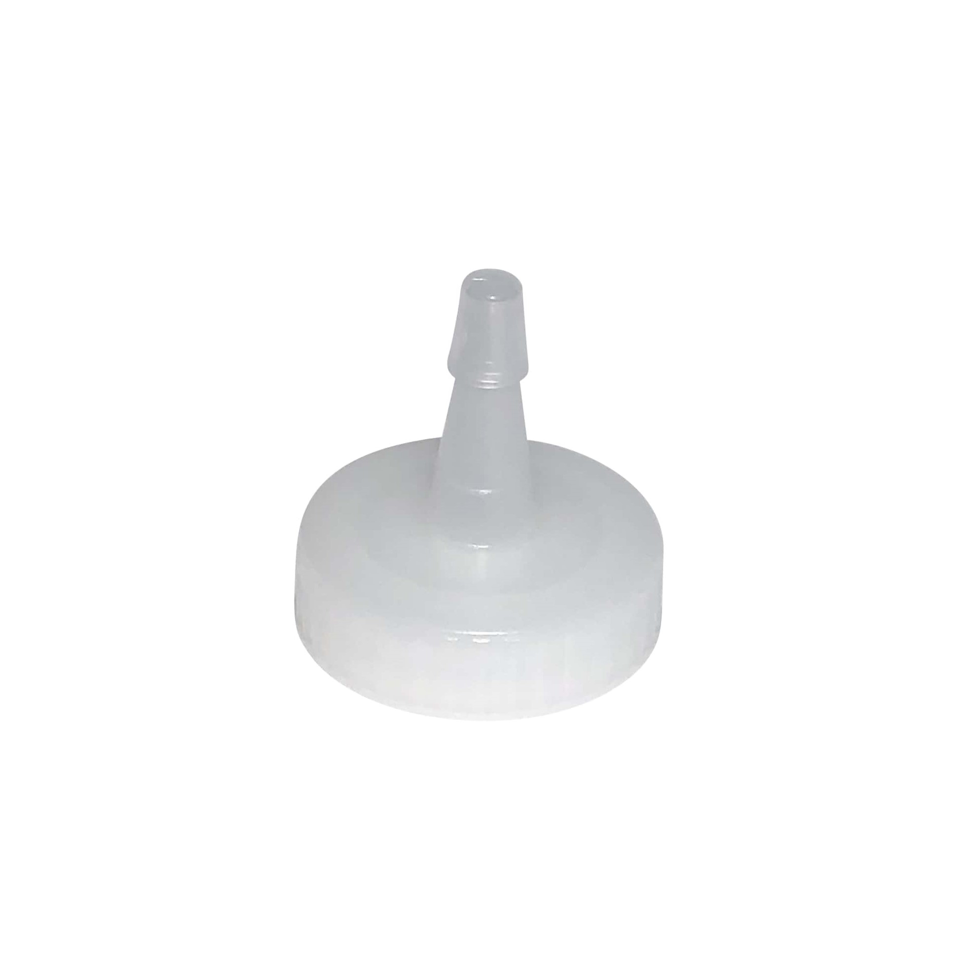 Varžtinis uždarymas su purškimo antgaliu, PP plastikas, baltas, skirta angai: 38/400